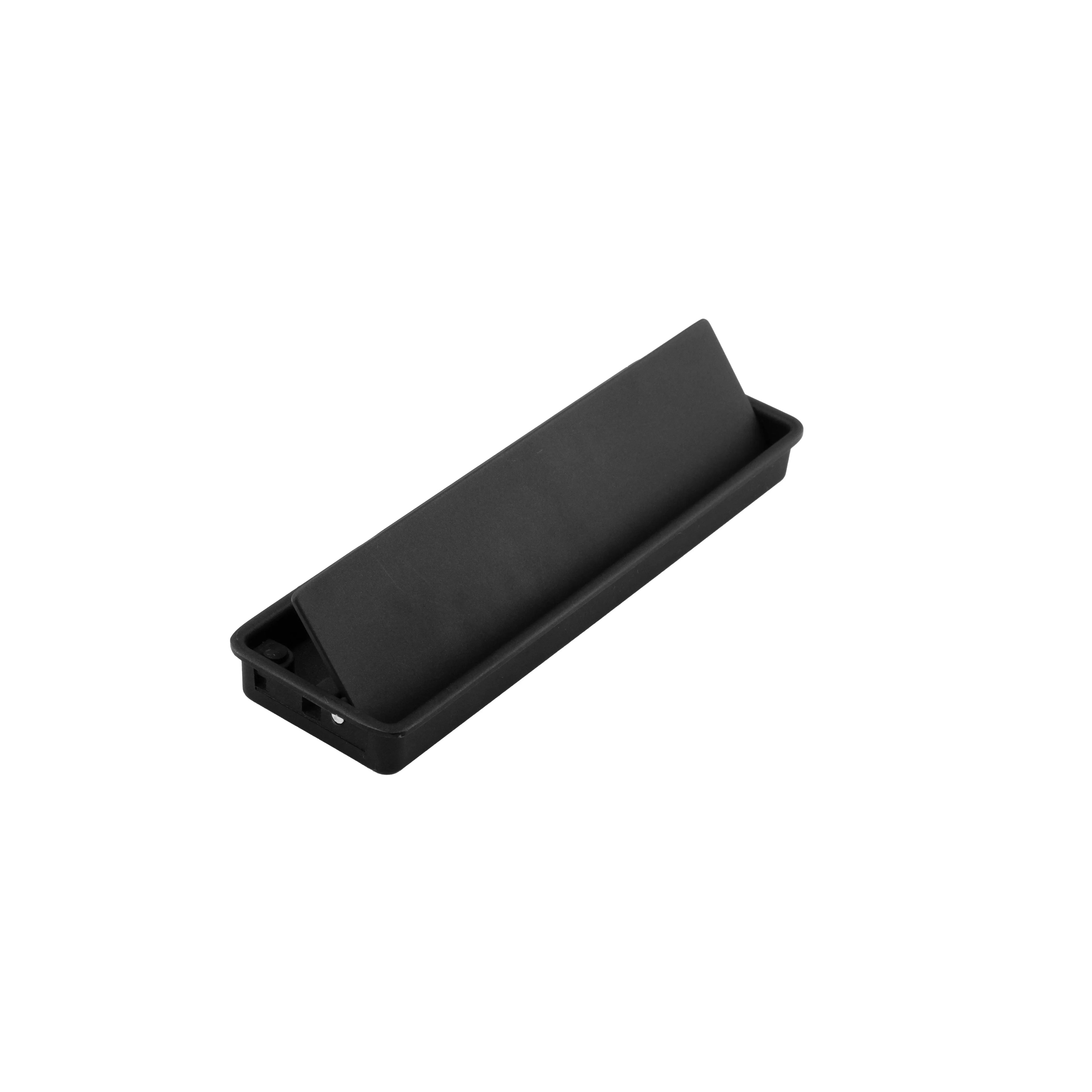 Mantara Concealed Square Handle Z-0009 is a modern zinc alloy handle in brushed black, ideal for drawers and hooks.