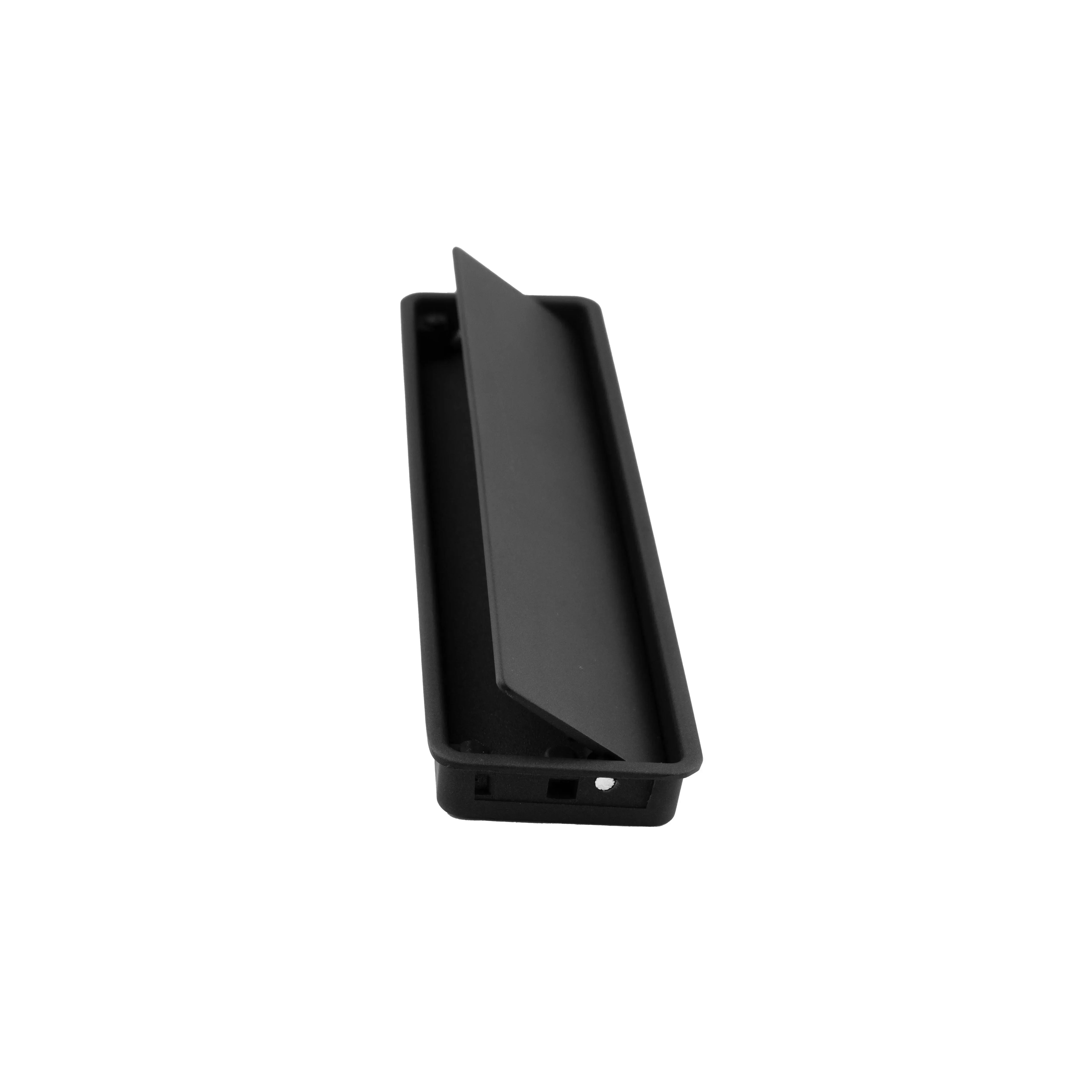 Mantara Concealed Square Handle Z-0009 is a modern zinc alloy handle in brushed black, ideal for drawers and hooks.