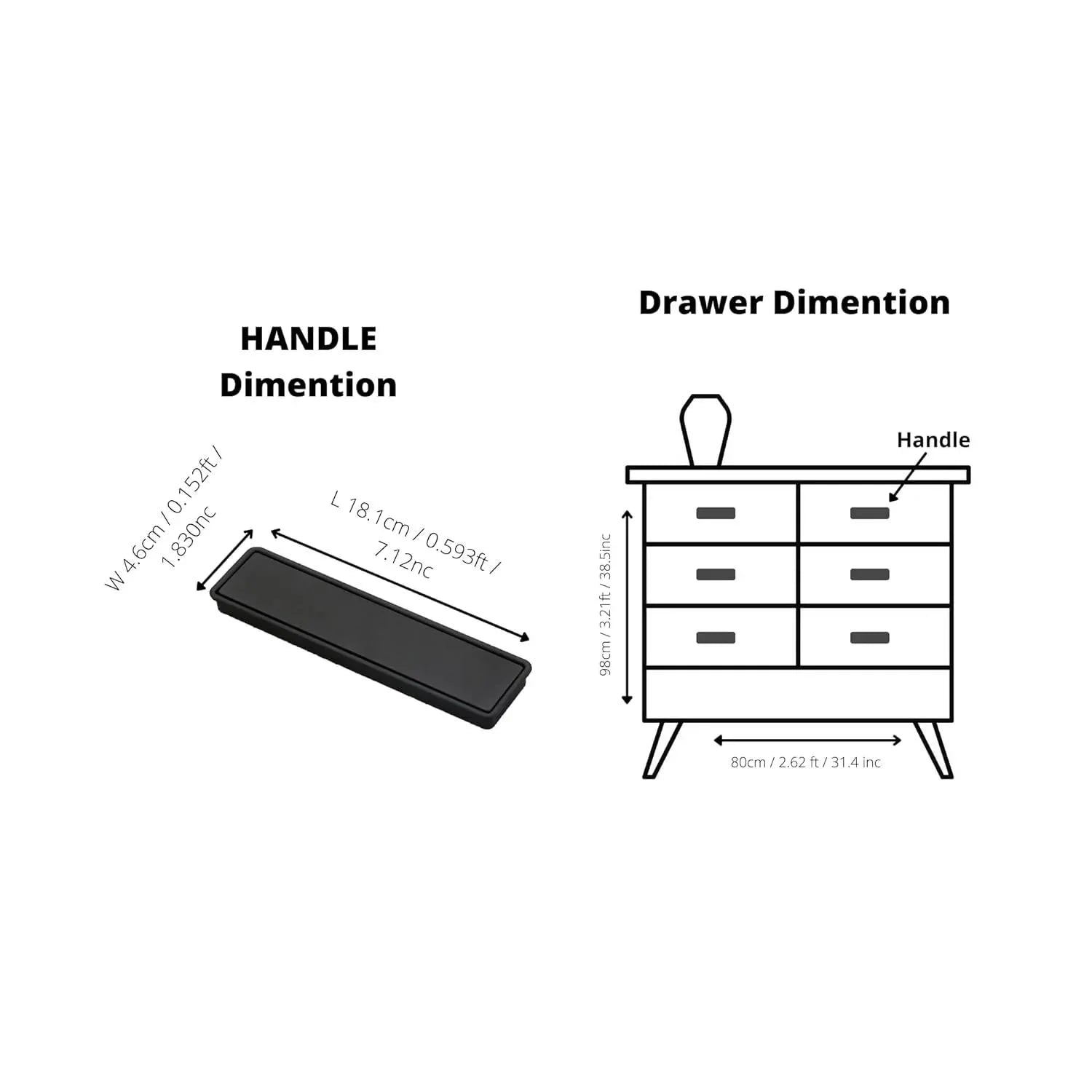 Mantara Concealed Square Handle Z-0009 is a modern zinc alloy handle in brushed black, ideal for drawers and hooks.