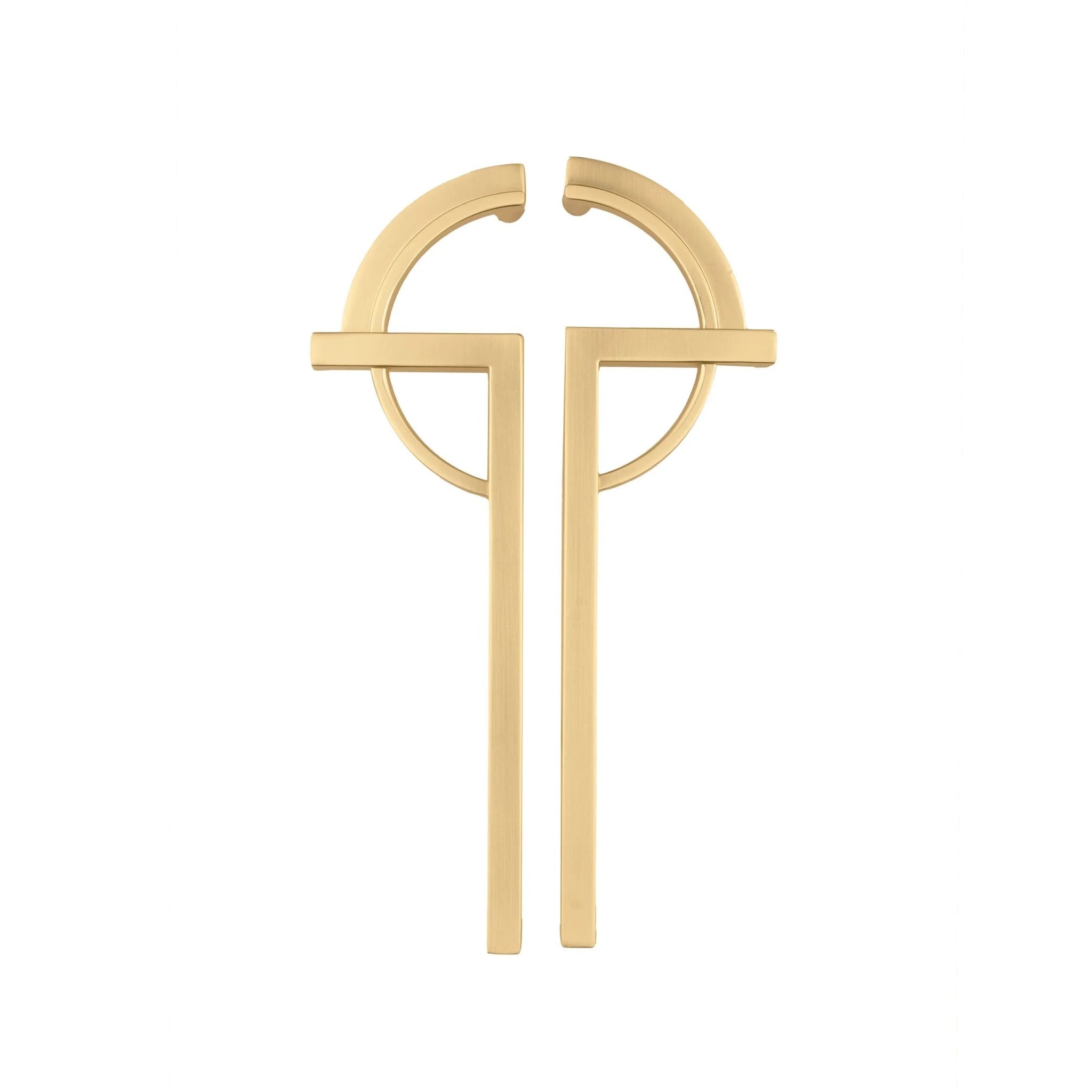Mantara Contour Handle Pair Z-0008 is a modern zinc alloy handle in matte gold, ideal for doors and cupboards.