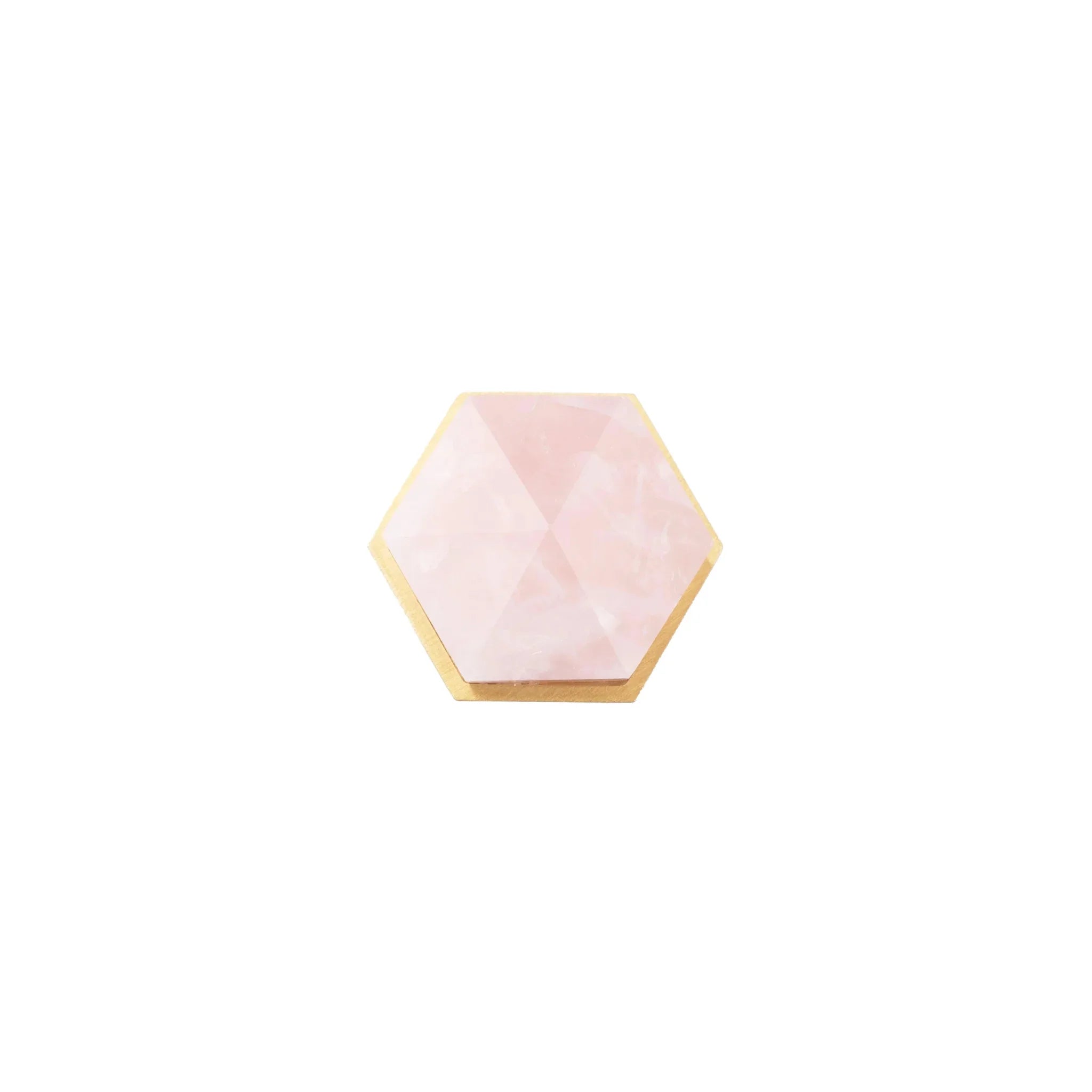 The Mantara C-0005 is a modern crystal + brass knob in pink, ideal for cabinets and wardrobes.