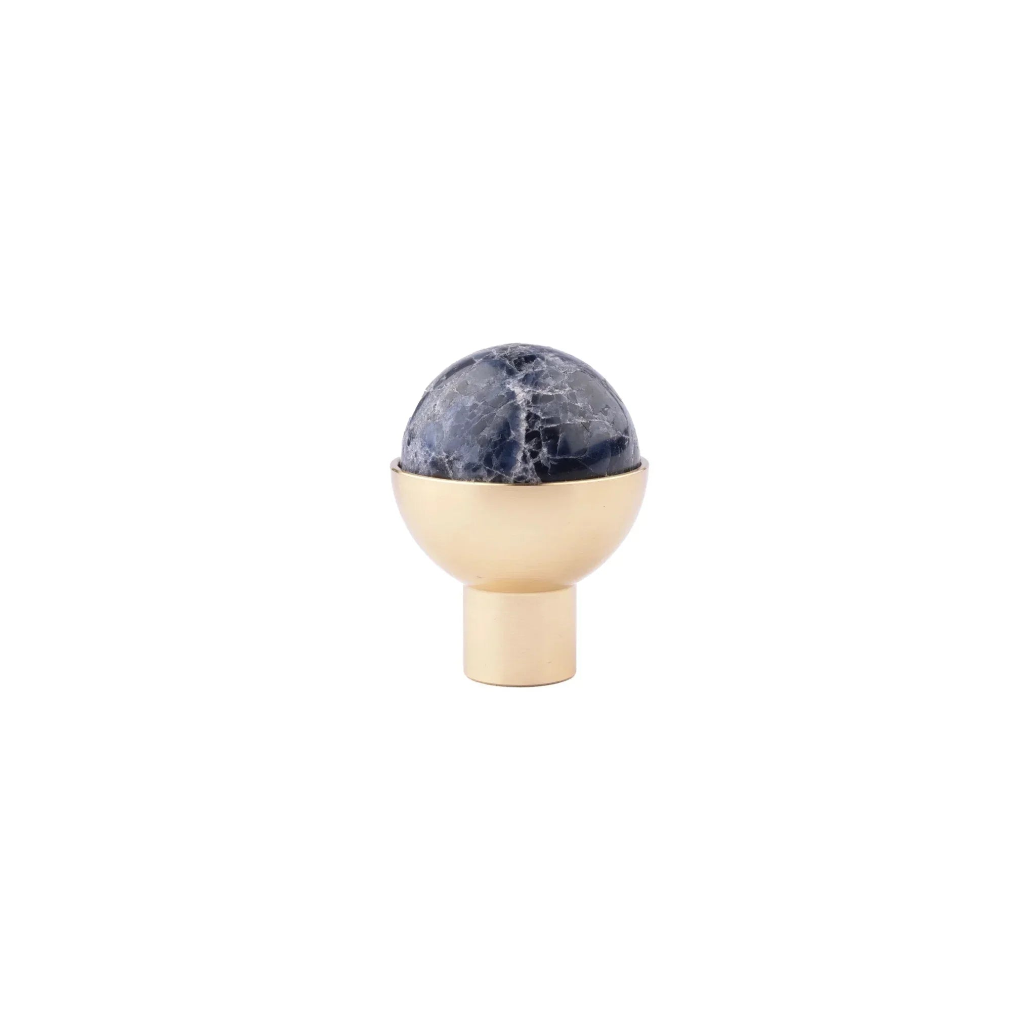 The Mantara C-0006 is a modern crystal + brass knob in black, ideal for drawers and cabinets.