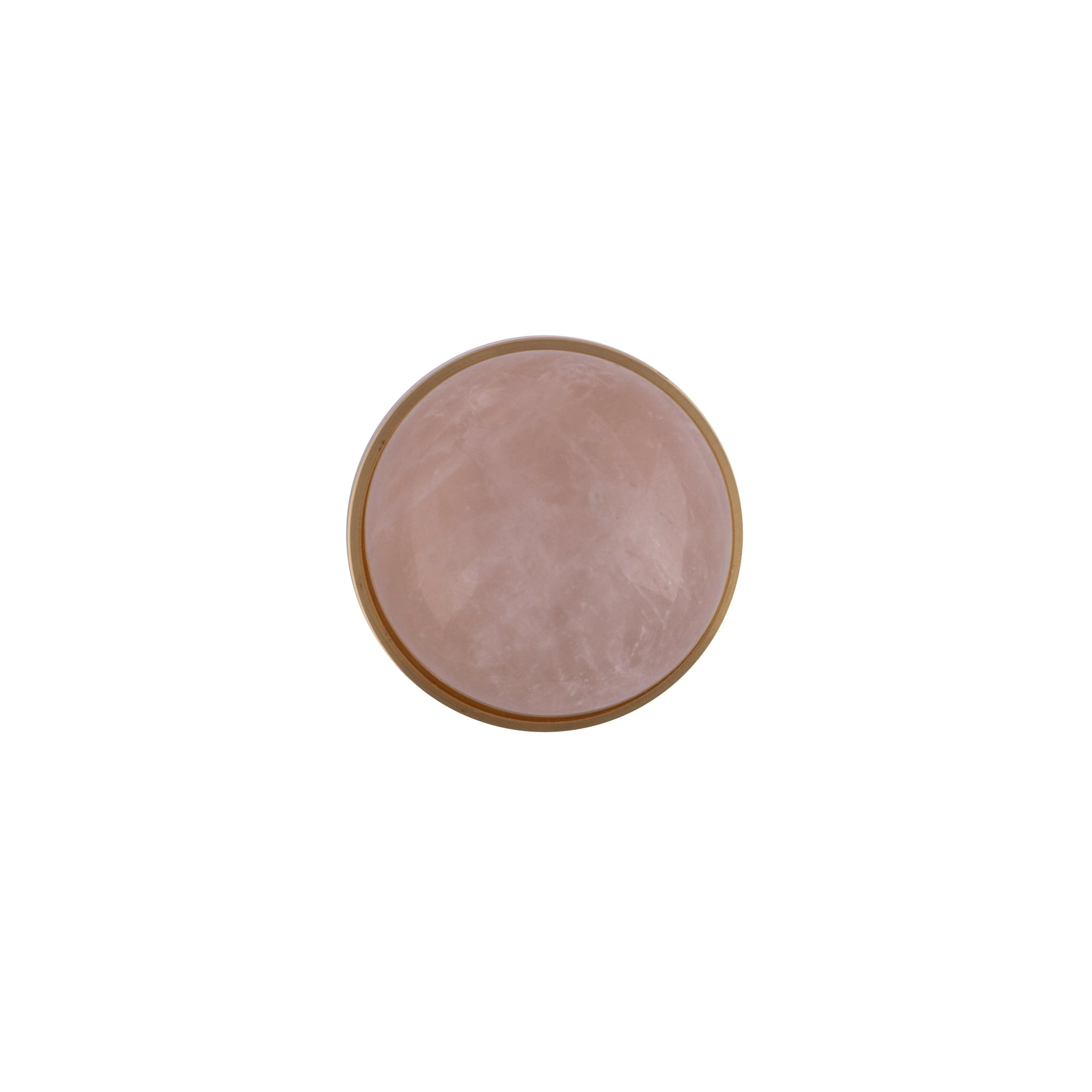 The Mantara C-0006 is a modern crystal + brass knob in pink, ideal for drawers and cabinets.