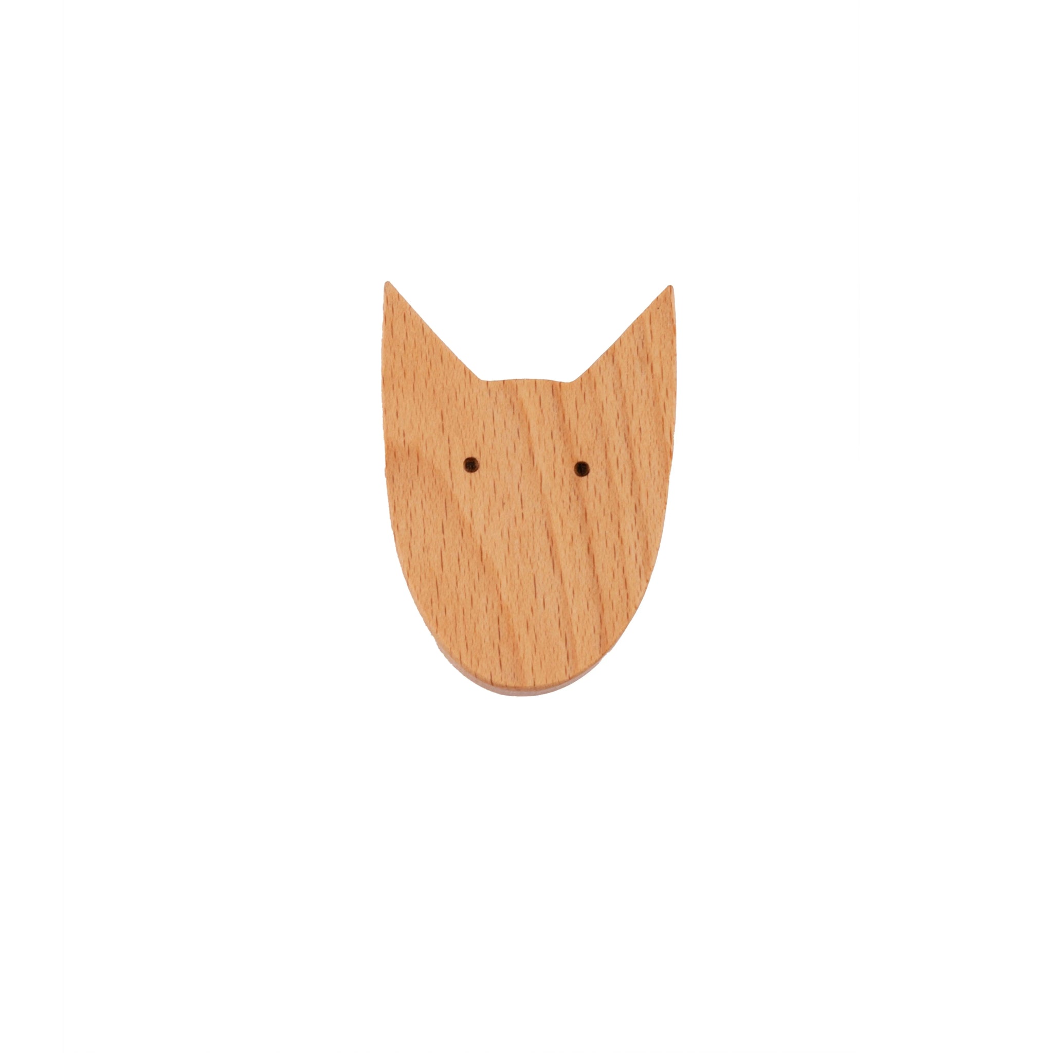 Mantara Dog Knob W-0024 is a modern beige wooden knob/hook, ideal for kids’ rooms, drawers, and wardrobes.