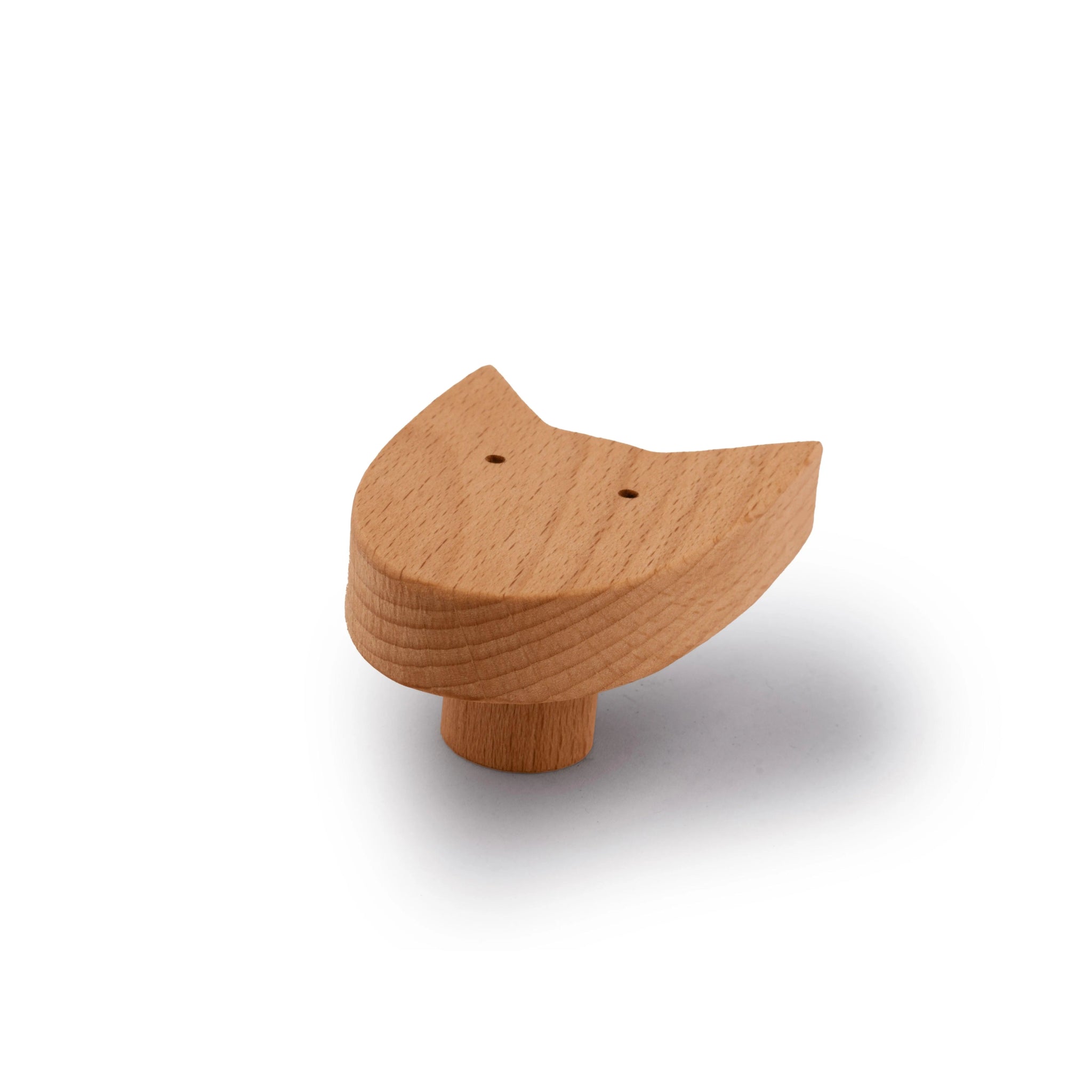 Mantara Dog Knob W-0024 is a modern beige wooden knob/hook, ideal for kids’ rooms, drawers, and wardrobes.