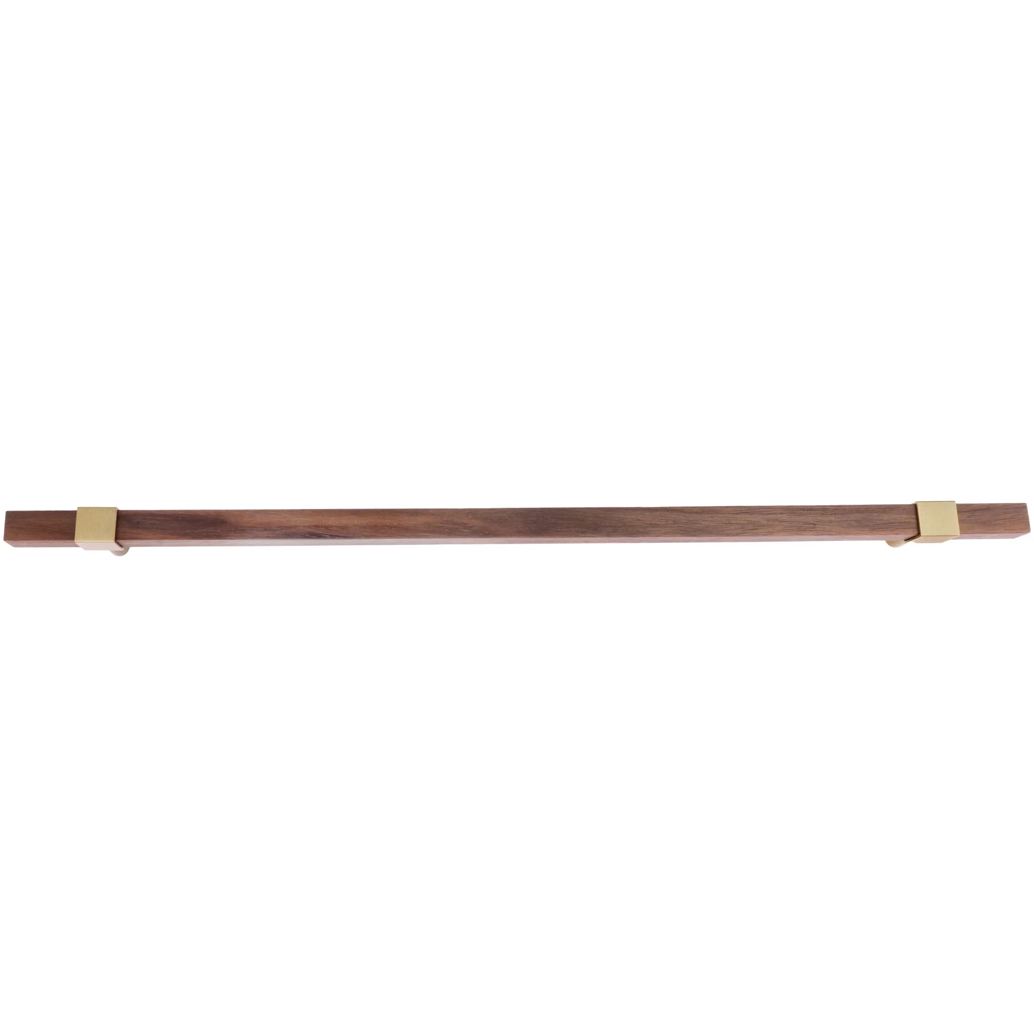 Mantara Ebonex Handle W-0009 is a modern brass & walnut handle in brown with brushed finish, ideal for doors & furniture.