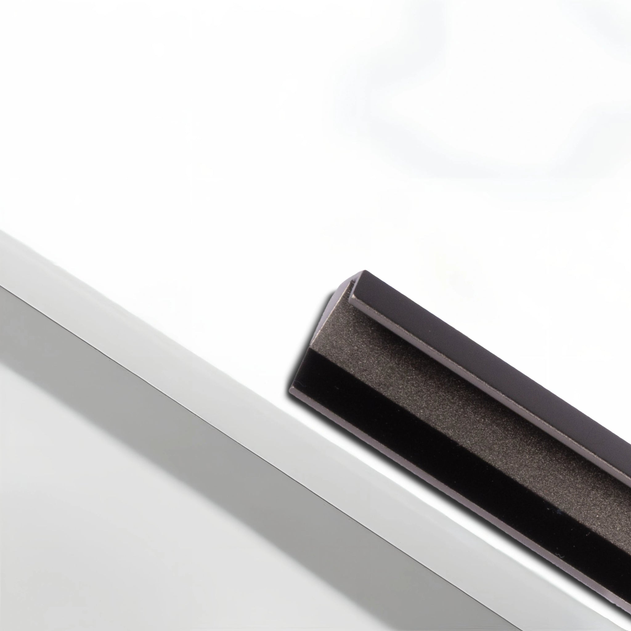 Elara handle AL-0009, grey aluminum, L1100mm CC960mm, brushed finish, for kitchen drawers & wardrobes by Mantara