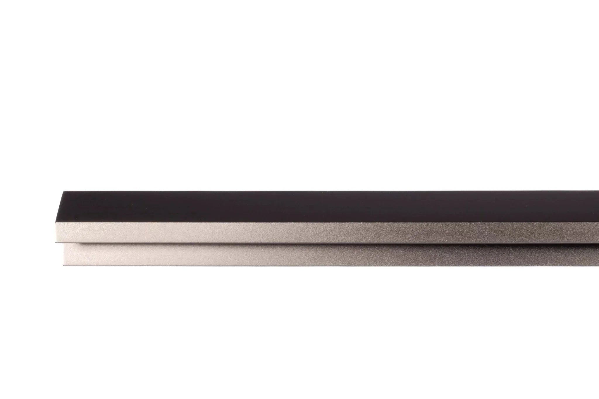The Mantara AL-0009 Elara Handle is a modern aluminium handle in grey with a brushed finish, perfect for kitchens and cabinets.