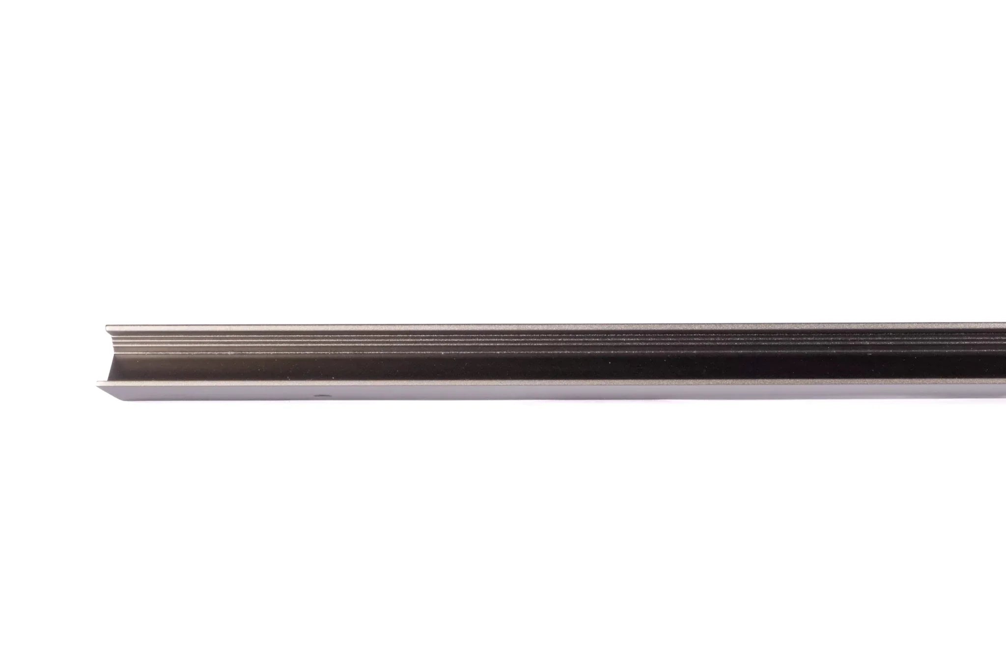 The Mantara AL-0009 Elara Handle is a modern aluminium handle in grey with a brushed finish, perfect for kitchens and cabinets.