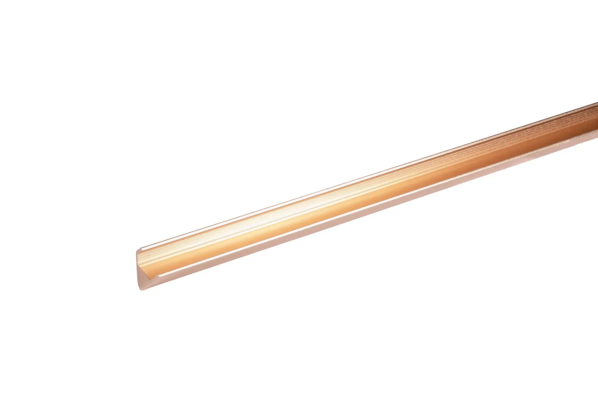 The Mantara AL-0009 Elara Handle is a modern aluminium handle in rose gold with a brushed finish, perfect for kitchens and cabinets.