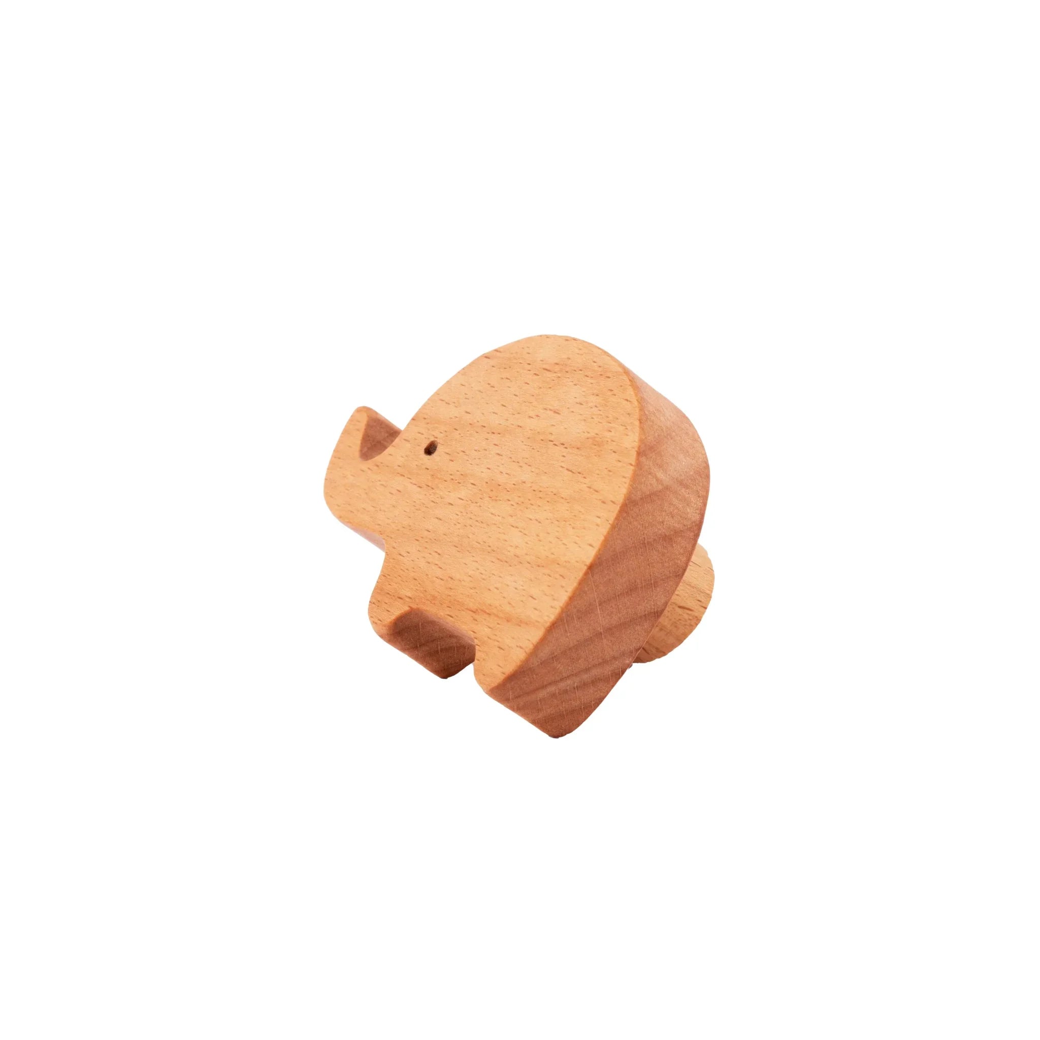 Mantara Elephant Wooden Knob W-0024 is a modern wooden knob and wall hook in brushed beige finish, ideal for kids’ rooms, drawers, and cabinets.
