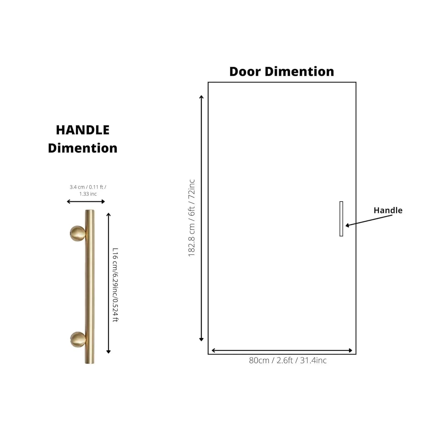 Mantara Elowen Handle B-0057 is a modern brushed brass handle in gold, ideal for cabinets, wardrobes, and kitchens.