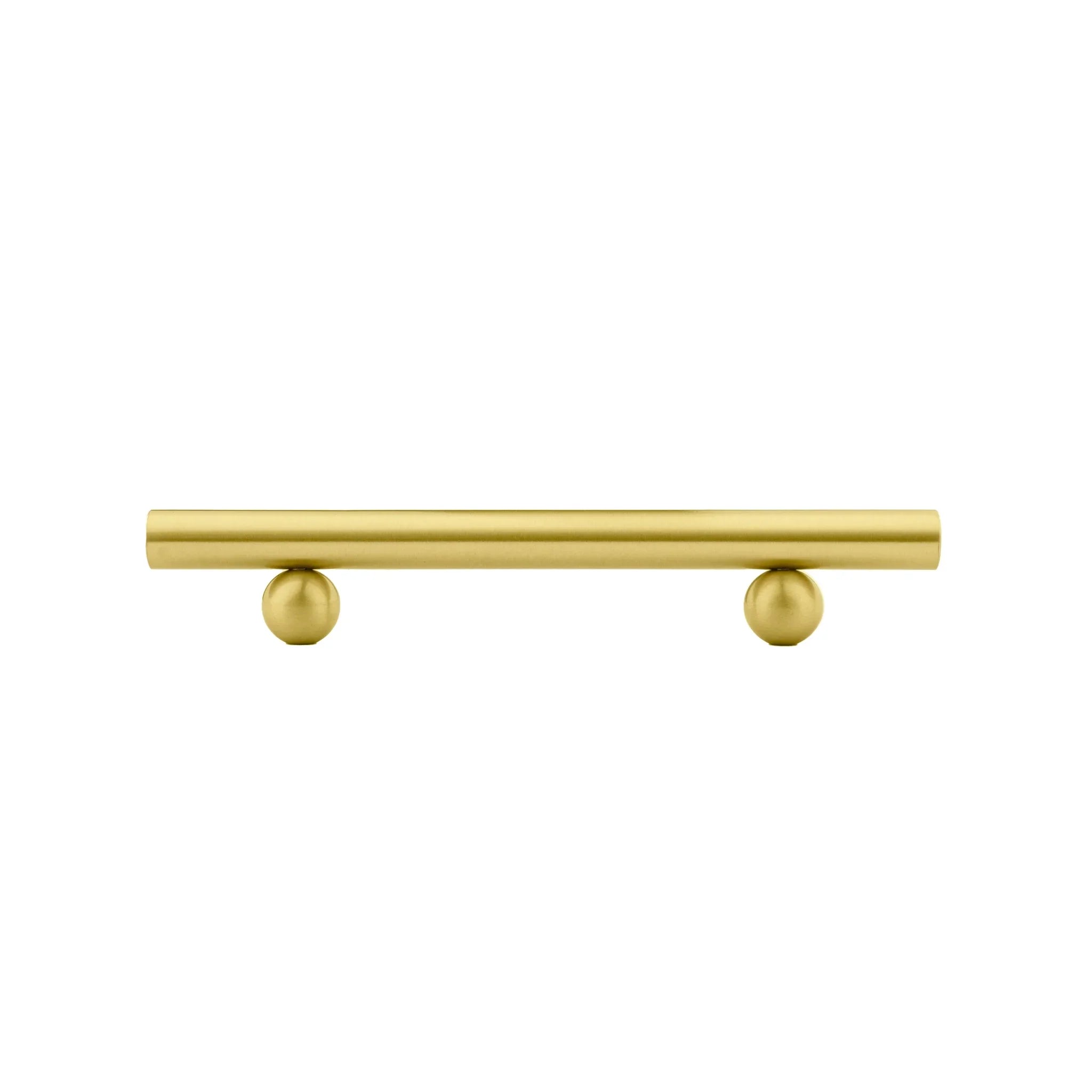 Mantara Elowen Handle B-0057 is a modern brushed brass handle in gold, ideal for cabinets, wardrobes, and kitchens.