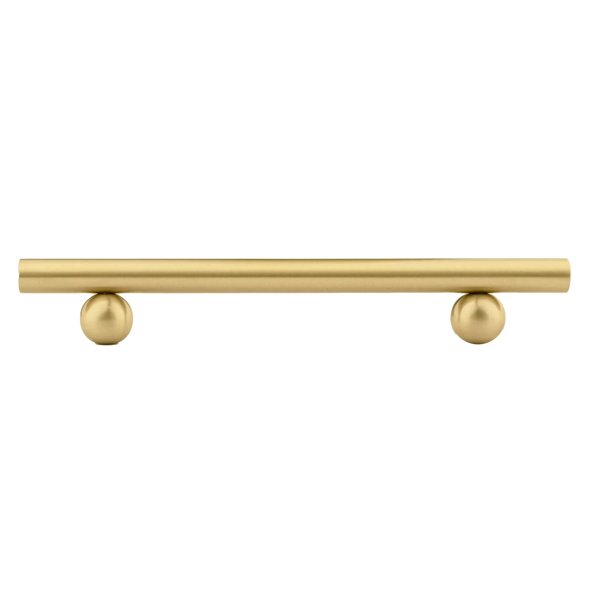 Mantara Elowen Handle B-0057 is a modern brushed brass handle in gold, ideal for cabinets, wardrobes, and kitchens.