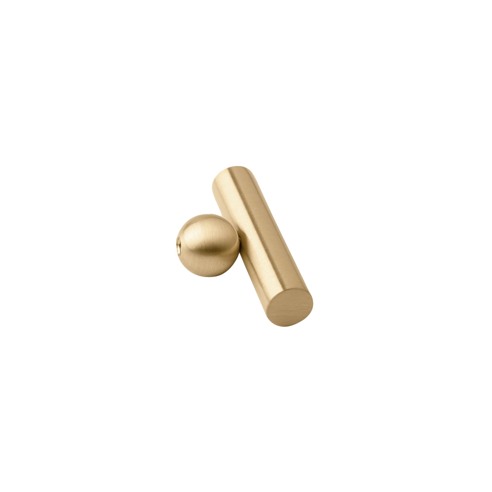 B-0057 Elowen solid brass T-bar cabinet pull handle, brushed gold finish, sizes 50 mm, 160 mm, 190 mm & 284 mm, for kitchen drawers & wardrobes by Mantara.