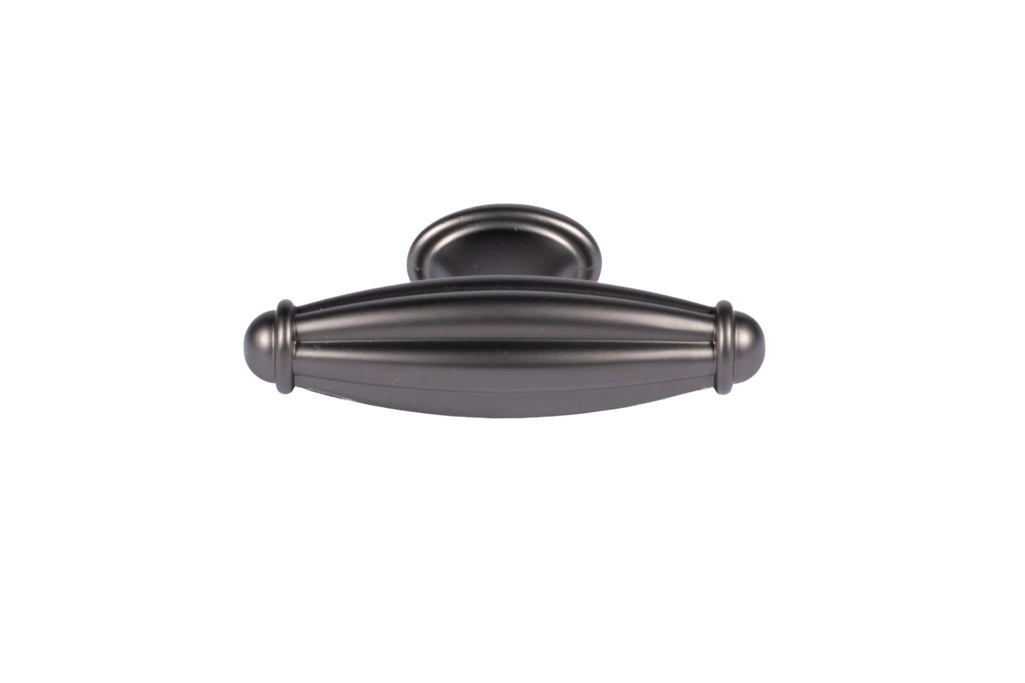 Mantara Empress Handle Z-0022 is a modern zinc alloy handle in brushed black finish, ideal for kitchen drawers, dresser drawers.