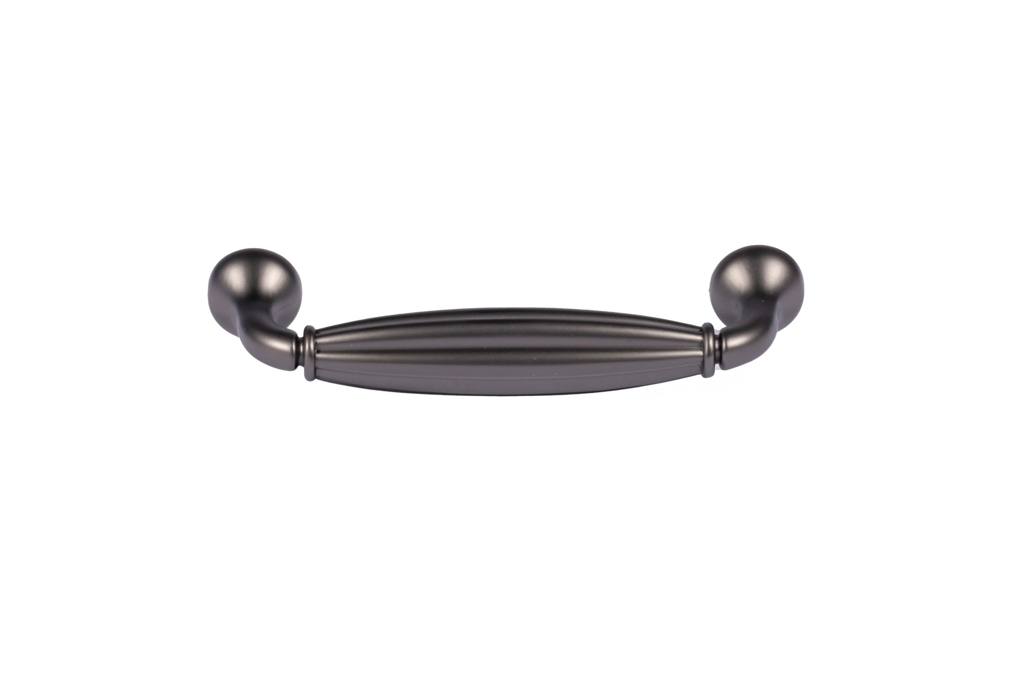 Mantara Empress Handle Z-0022 is a modern zinc alloy handle in brushed black finish, ideal for kitchen drawers, dresser drawers.