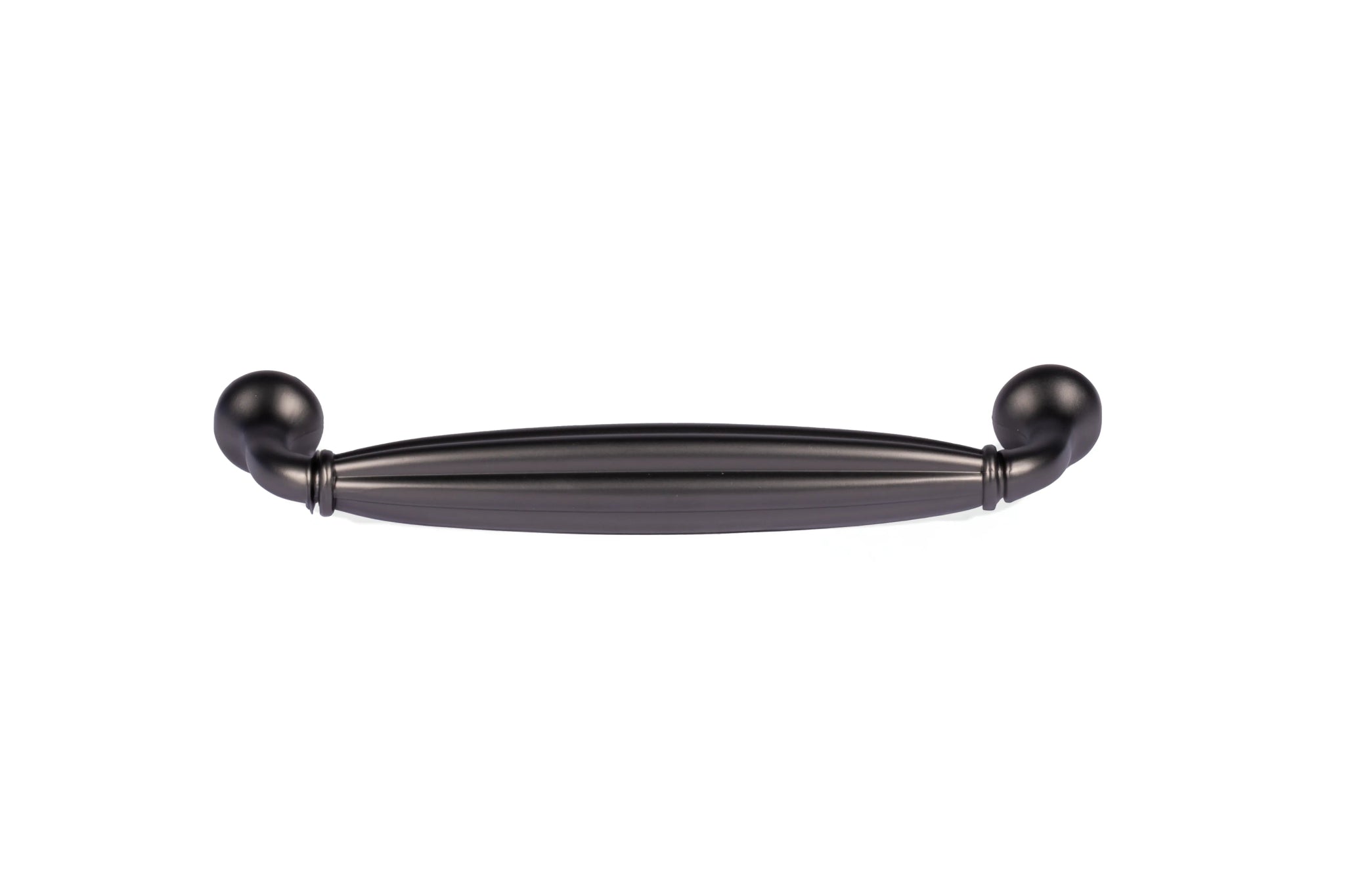 Mantara Empress Handle Z-0022 is a modern zinc alloy handle in brushed black finish, ideal for kitchen drawers, dresser drawers.