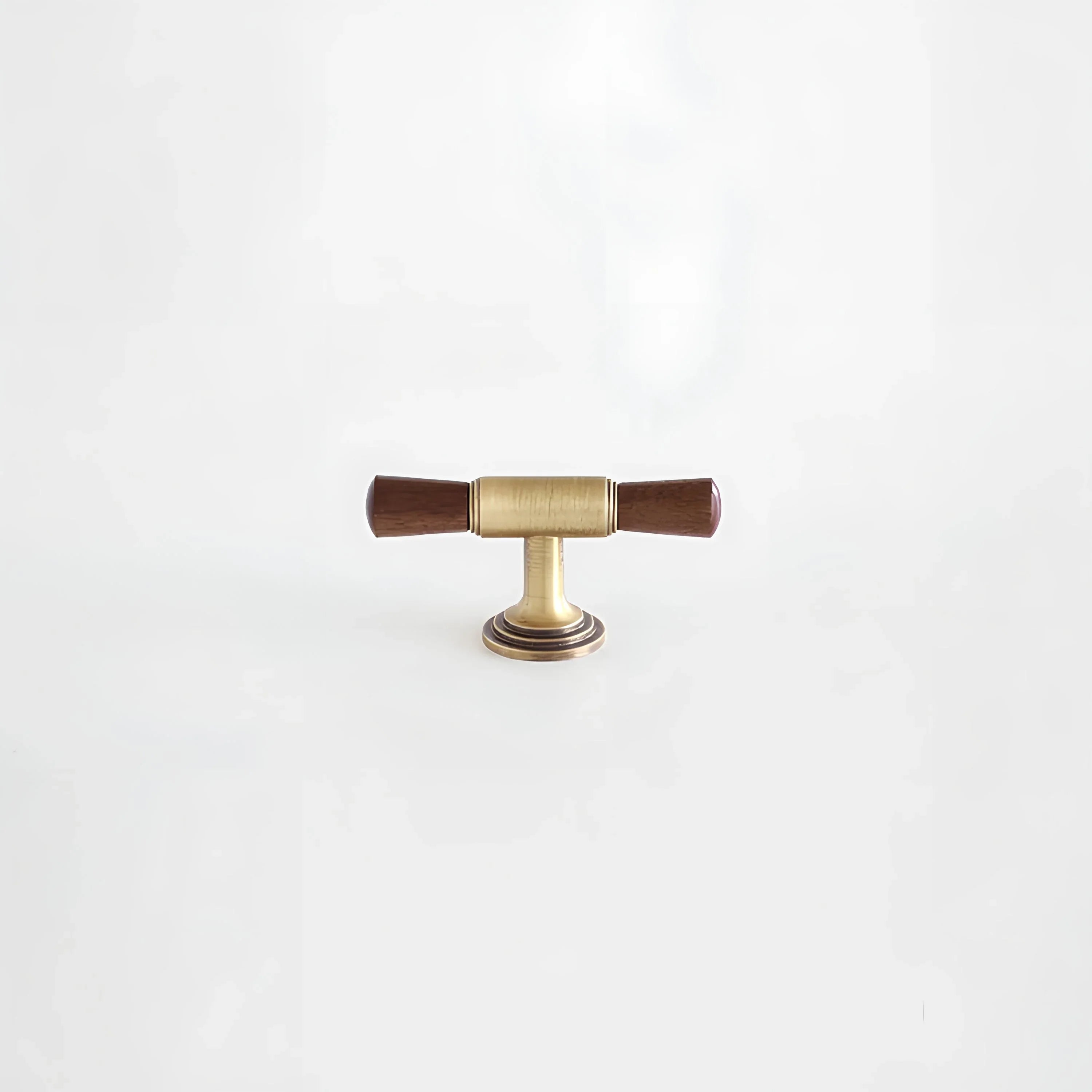 ROVAN HANDLE B-0163 solid brass T bar cabinet pull handle, bronze walnut & silver walnut finish, sizes 68mm 130mm 160mm, for kitchen drawers & wardrobes by Mantara