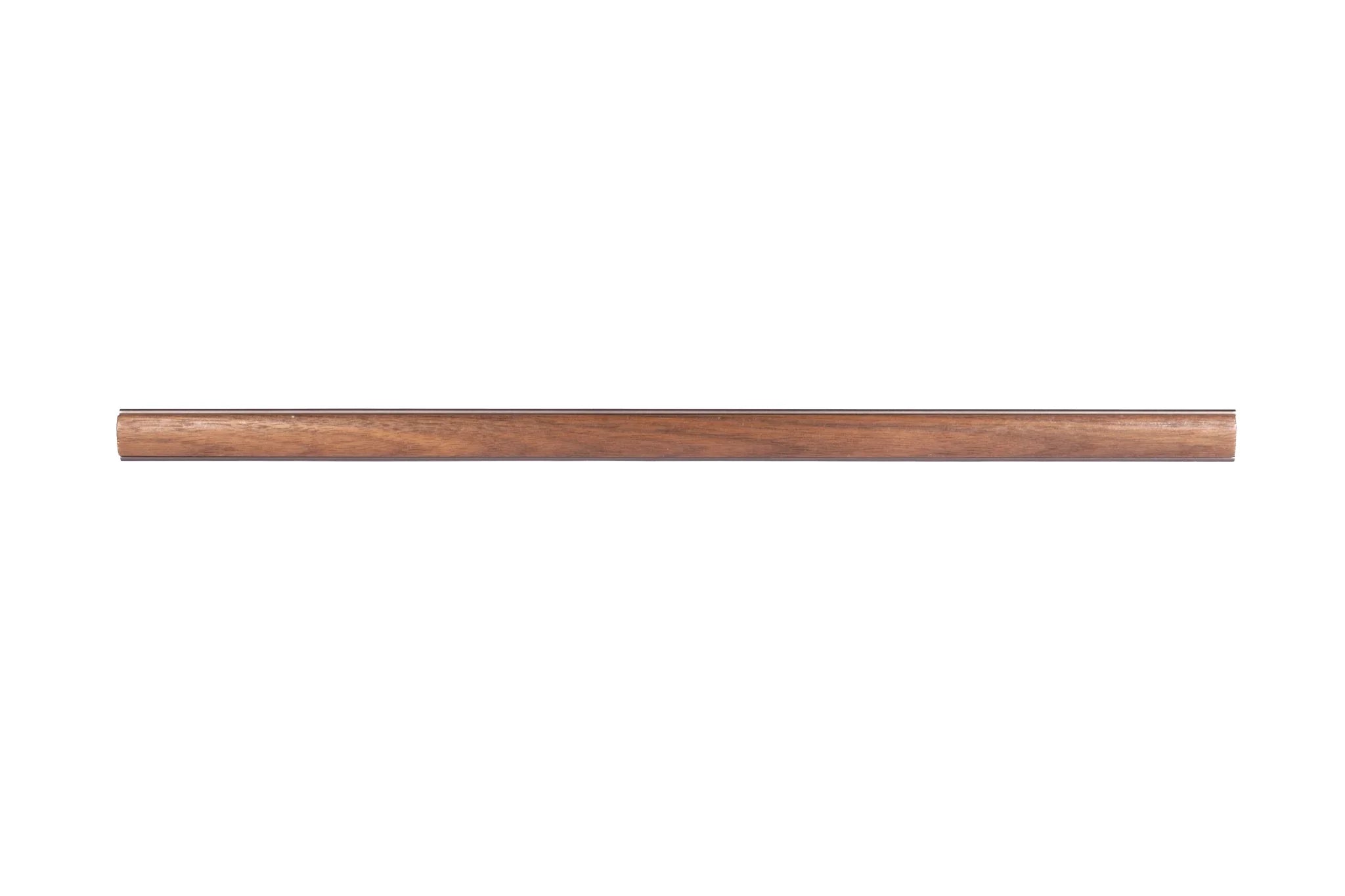 Mantara Esha Handle W-0016 is a modern wood + aluminium handle in brown with brushed finish, ideal for drawers & cabinets.
