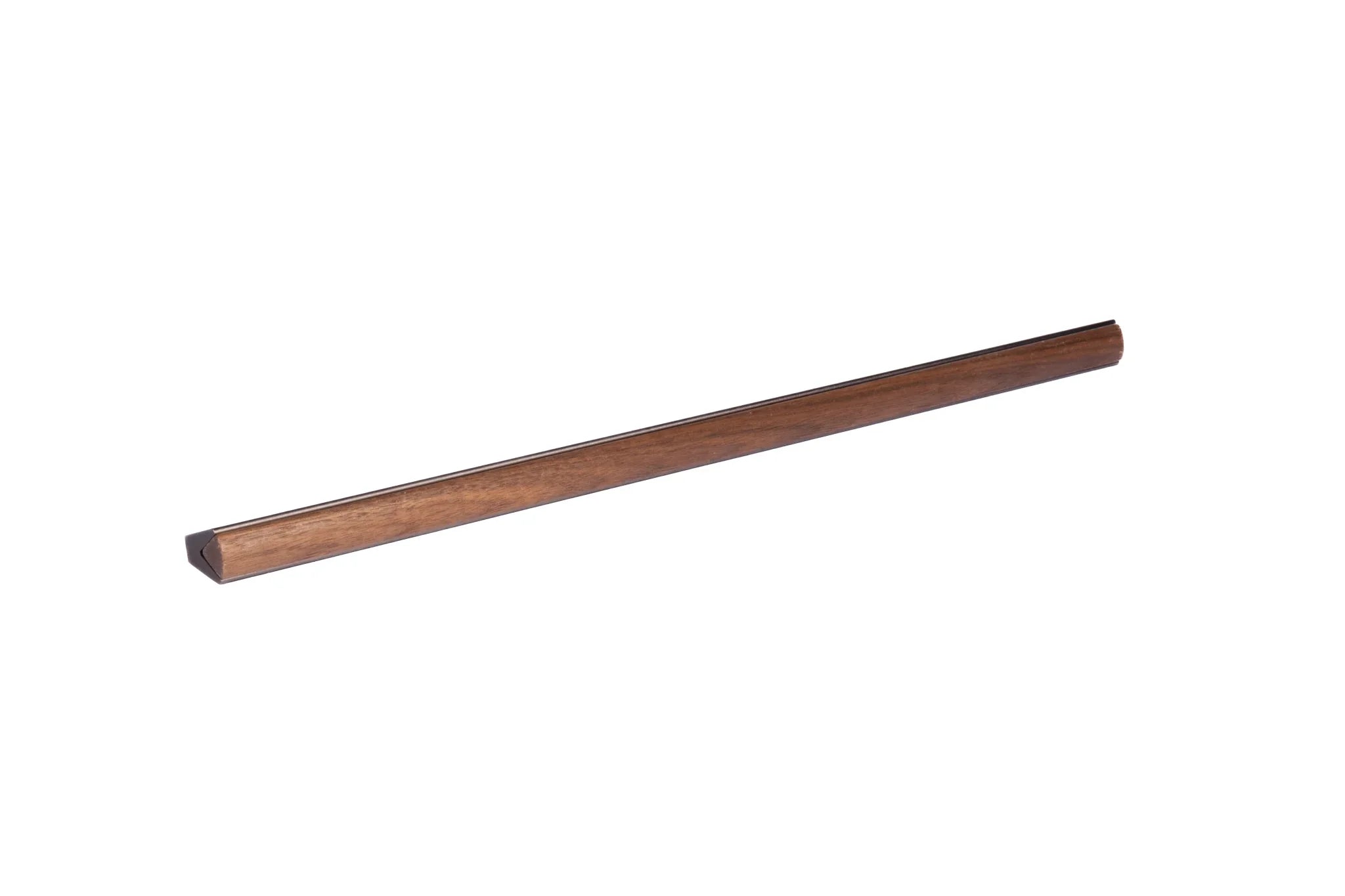 Mantara Esha Handle W-0016 is a modern wood + aluminium handle in brown with brushed finish, ideal for drawers & cabinets.