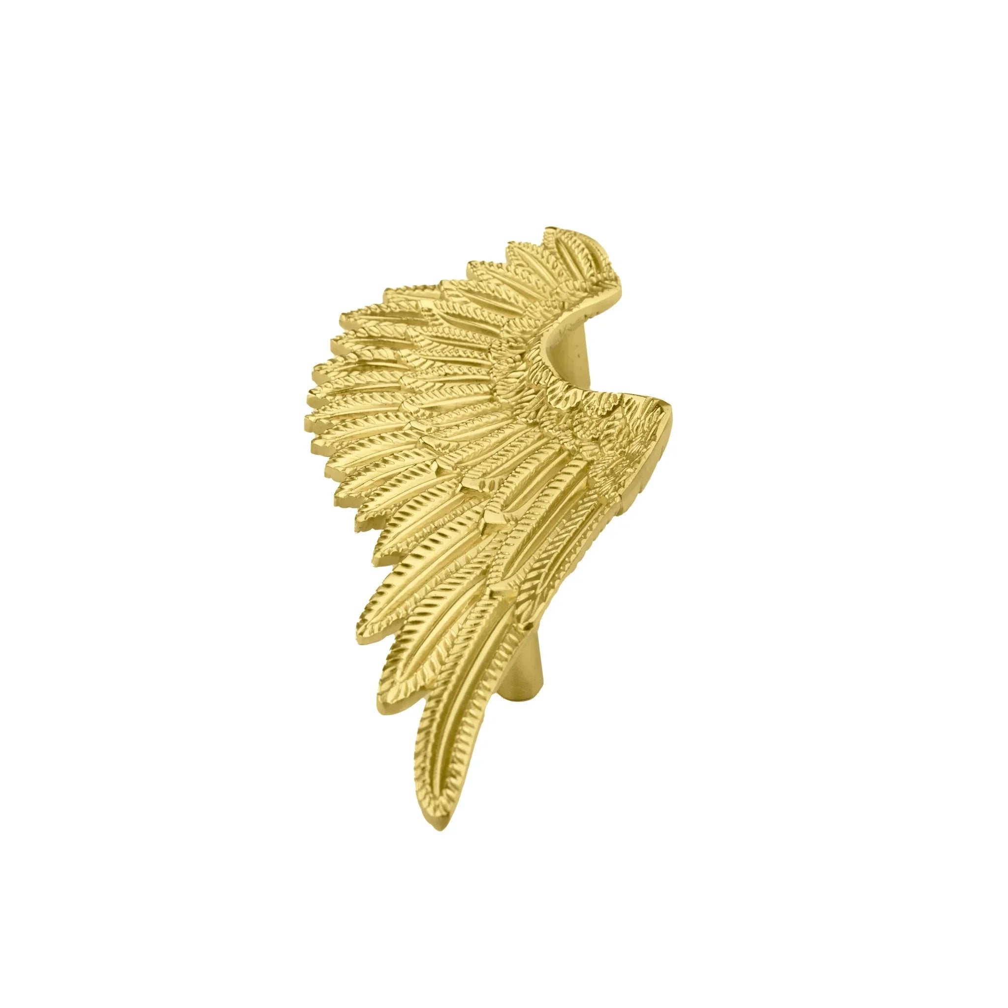 The Mantara B-0017 Ethereal Knob is a modern polished brass knob in gold, ideal for wardrobes, cupboards, and main doors.