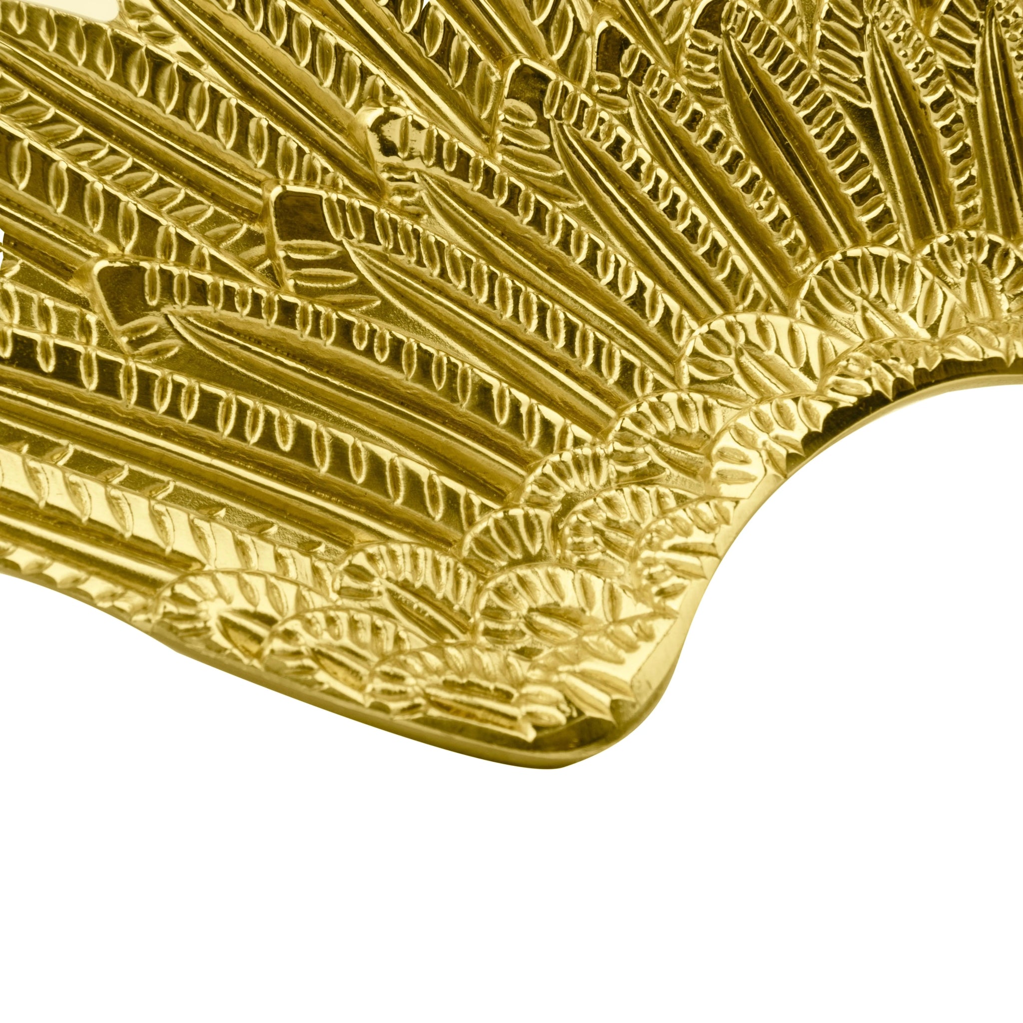 Ethereal knob B-0017 in gold brass, L155mm CC96mm W100mm, for wardrobes & doors by Mantara