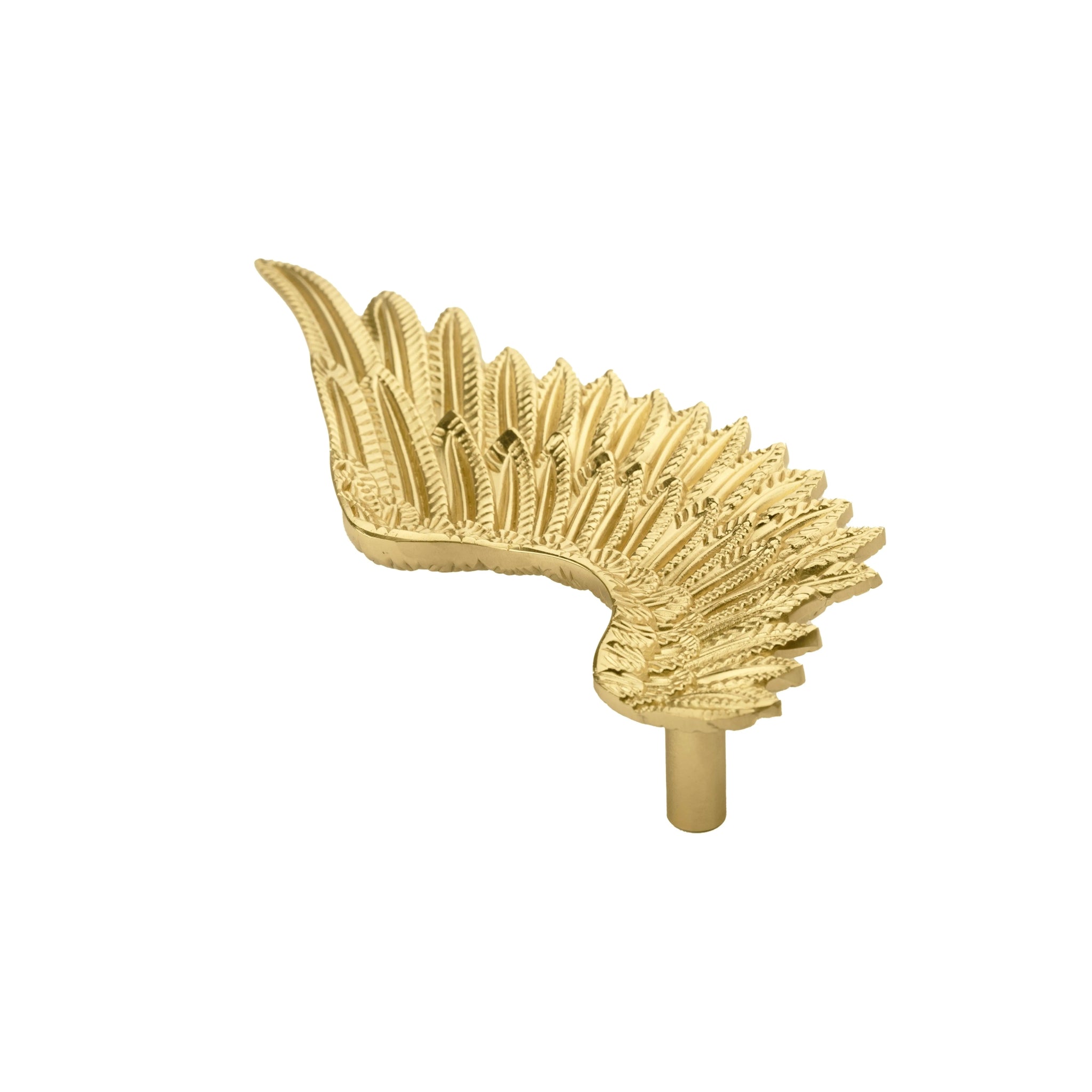 Ethereal knob B-0017 in gold brass, L155mm CC96mm W100mm, for wardrobes & doors by Mantara