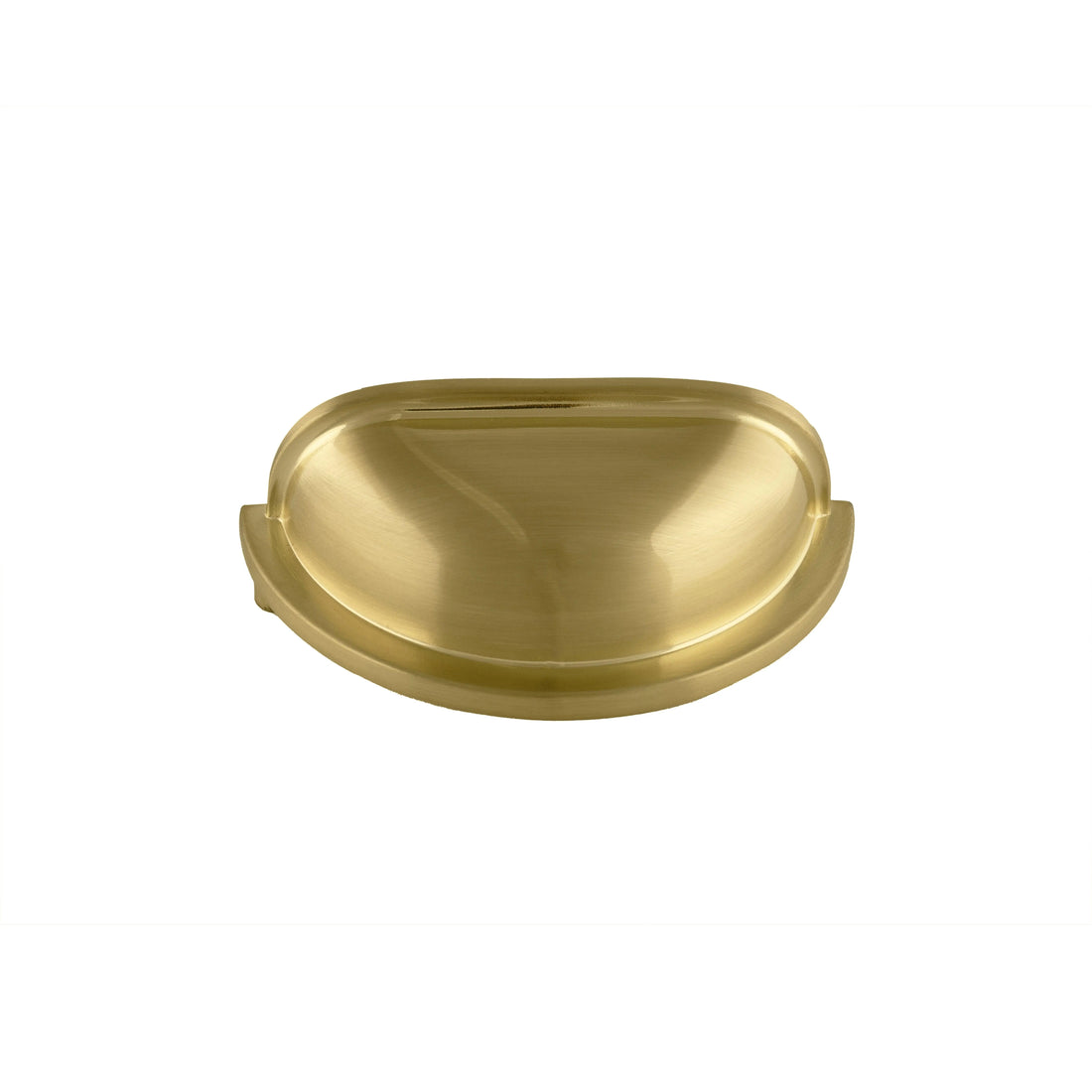 Gold pull handle on a white background