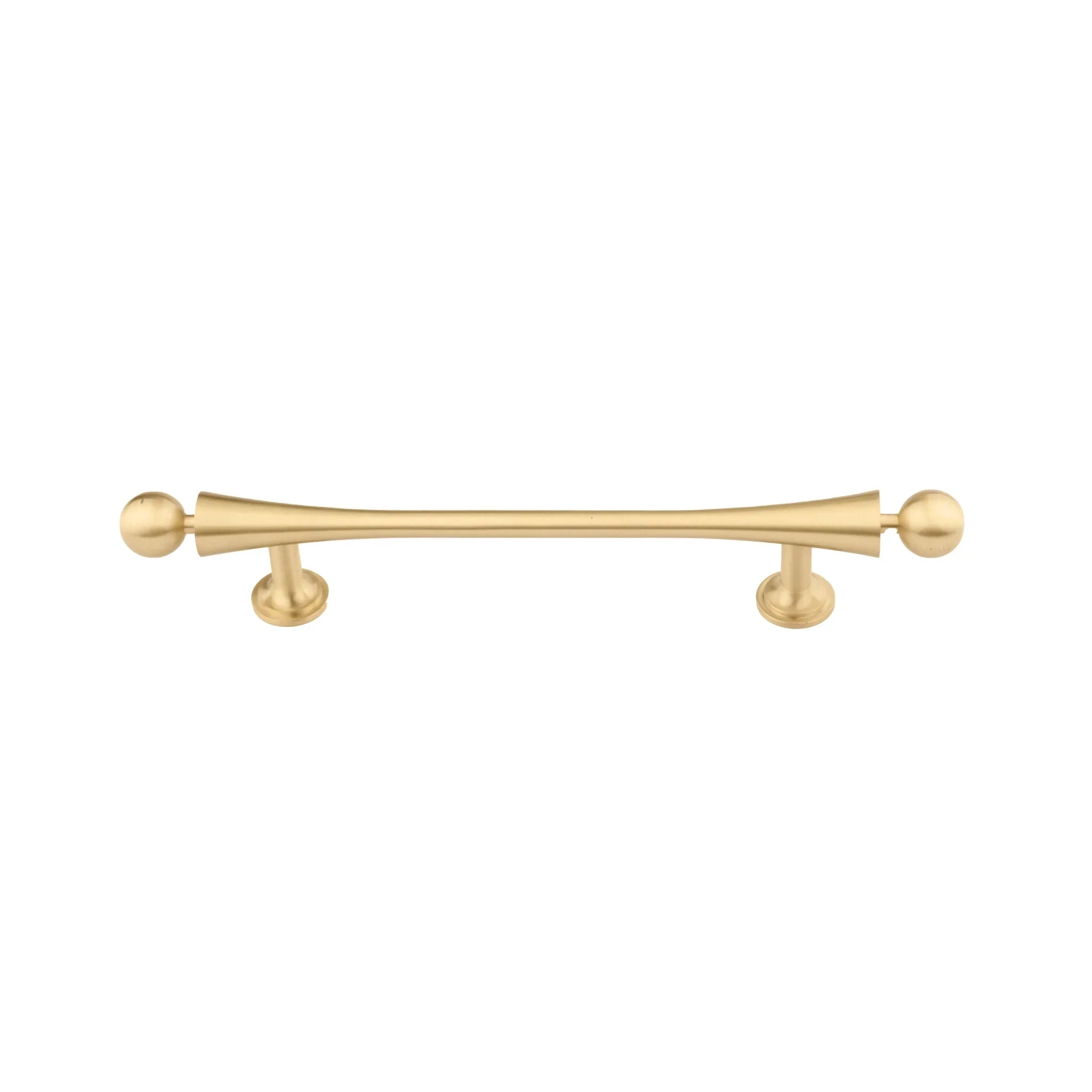Mantara Felicity Handle B-0071 is a modern brass handle in brushed gold, ideal for wardrobes, doors, and furniture.