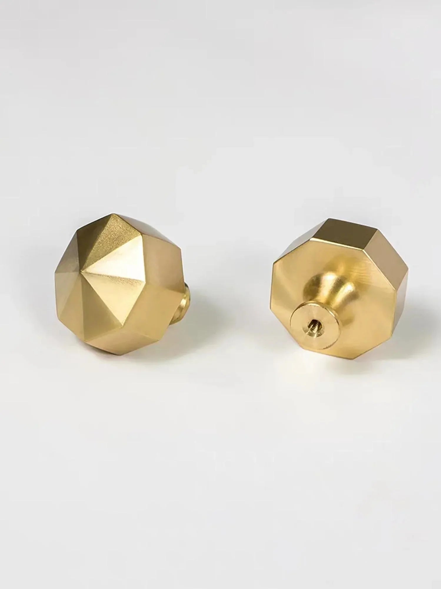 Fiore knob B-0006, dark gold brass, Dia35mm H30mm, brushed finish, for drawers & wardrobes by Mantara