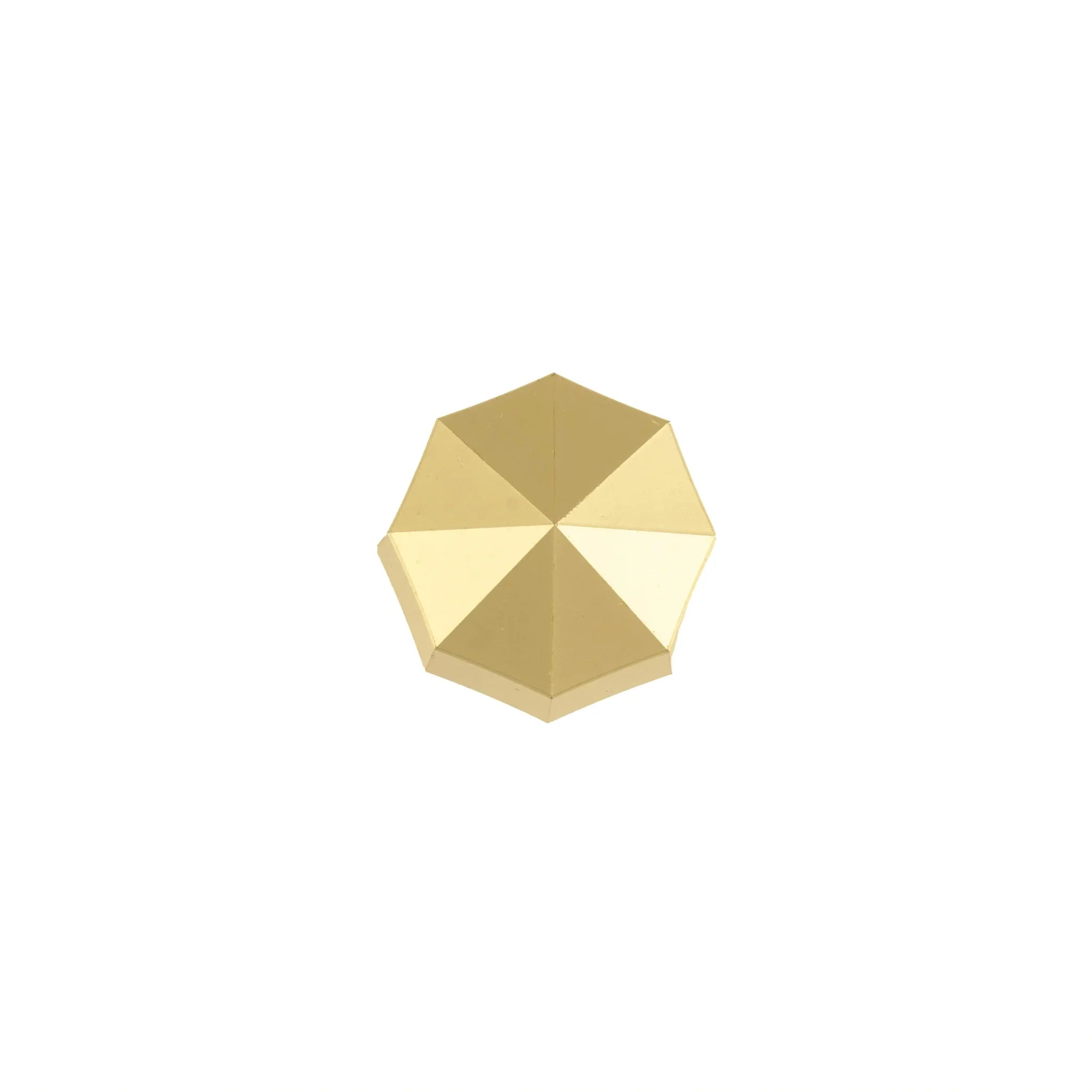 Fiore knob B-0006, dark gold brass, Dia35mm H30mm, brushed finish, for drawers & wardrobes by Mantara