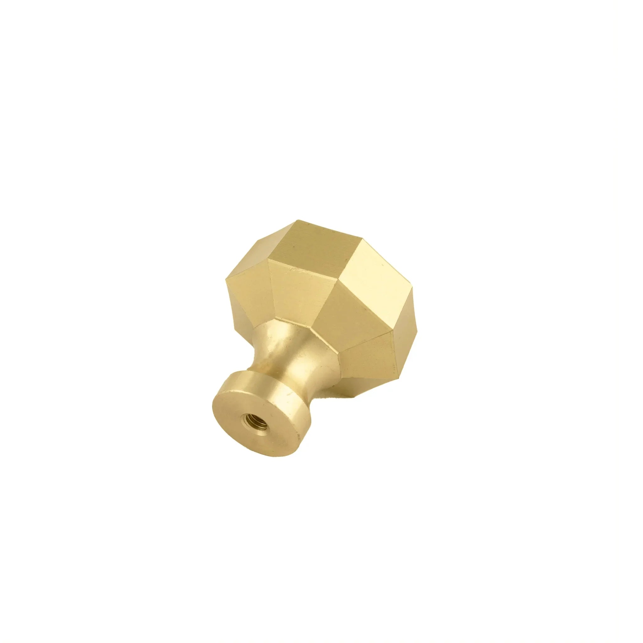 Fiore knob B-0006, dark gold brass, Dia35mm H30mm, brushed finish, for drawers & wardrobes by Mantara