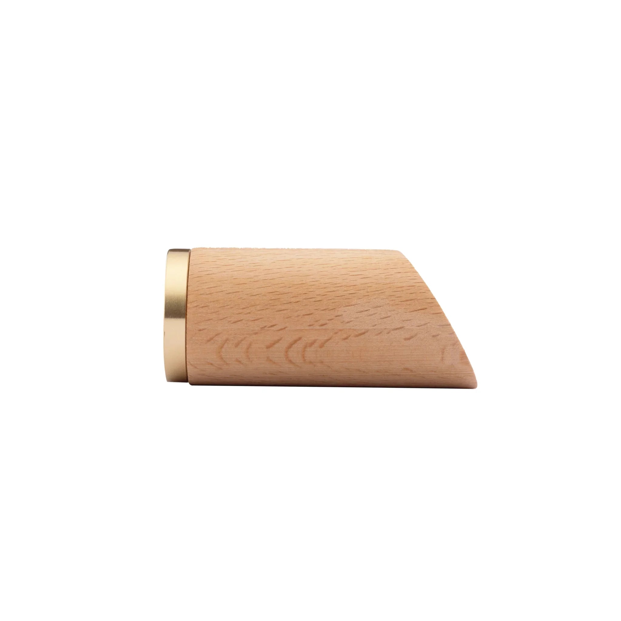 Mantara Flair Hook W-0013 is a natural wood & brass wall hook in beige with polished finish, ideal for homes & hotels.