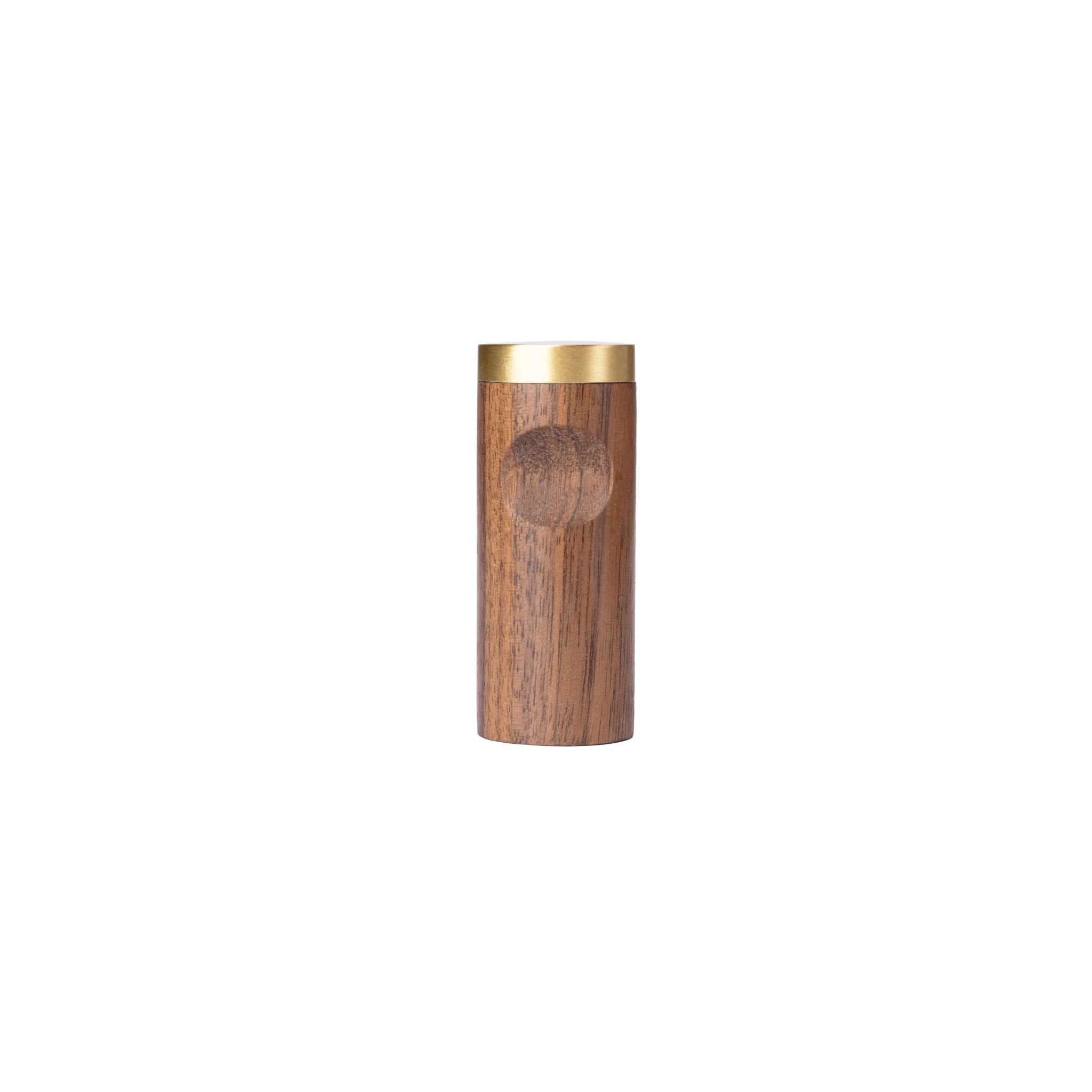 Flair Hook W-0013 in natural wood & polished brass, size Dia30×H68mm, ideal for home & hotel spaces—by Mantara.