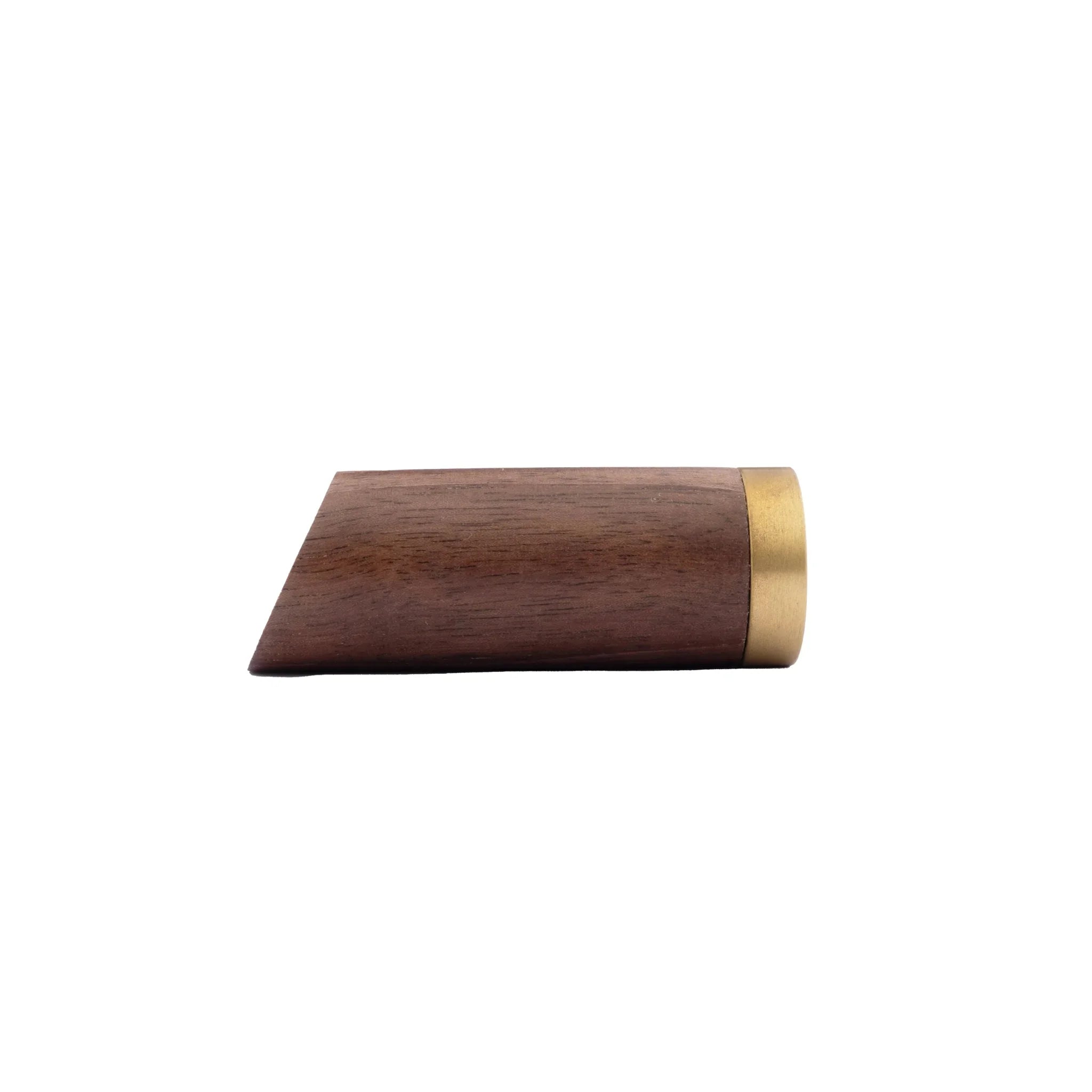 Mantara Flair Hook W-0013 is a natural wood & brass wall hook in walnut with polished finish, ideal for homes & hotels.