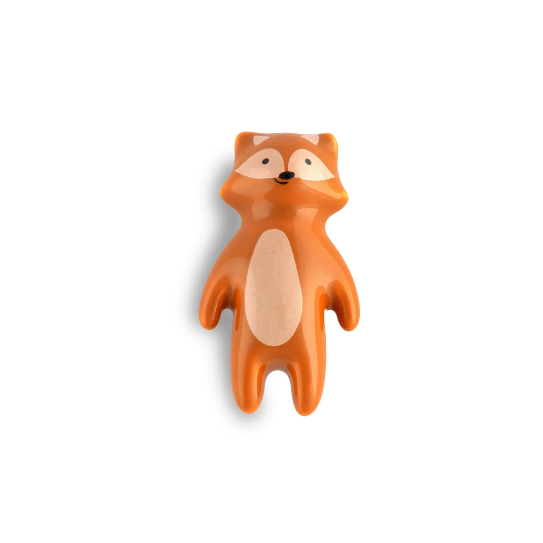 The Mantara CR-0001-Fox Foxy Knob is a modern orange ceramic knob with a polished finish, perfect for wardrobes, cabinets, and kids&