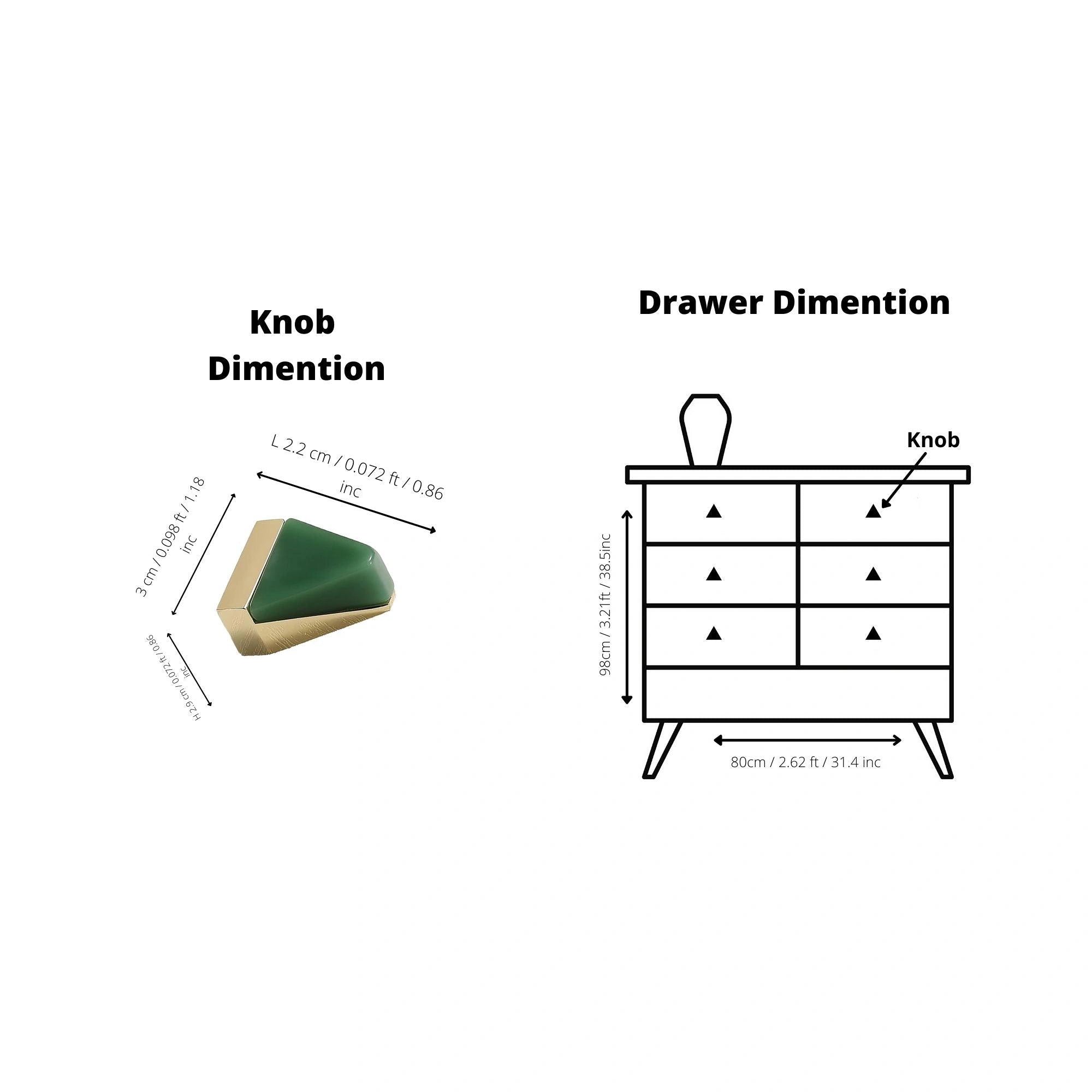 Mantara Gable Knob Z-0001 is a modern zinc alloy and agate knob in green, ideal for cabinets and drawers.