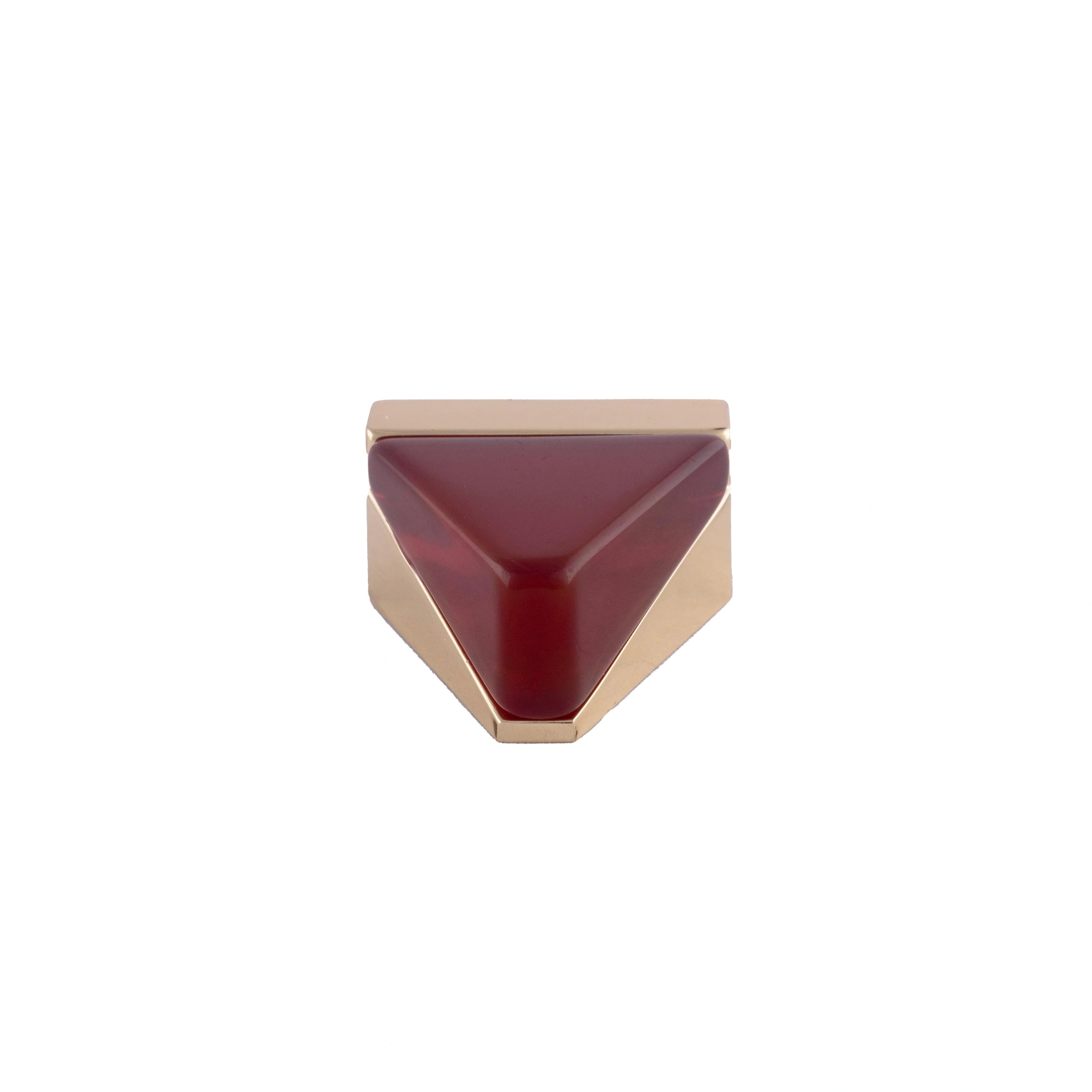Mantara Gable Knob Z-0001 is a modern zinc alloy and agate knob in red ideal for cabinets and drawers.