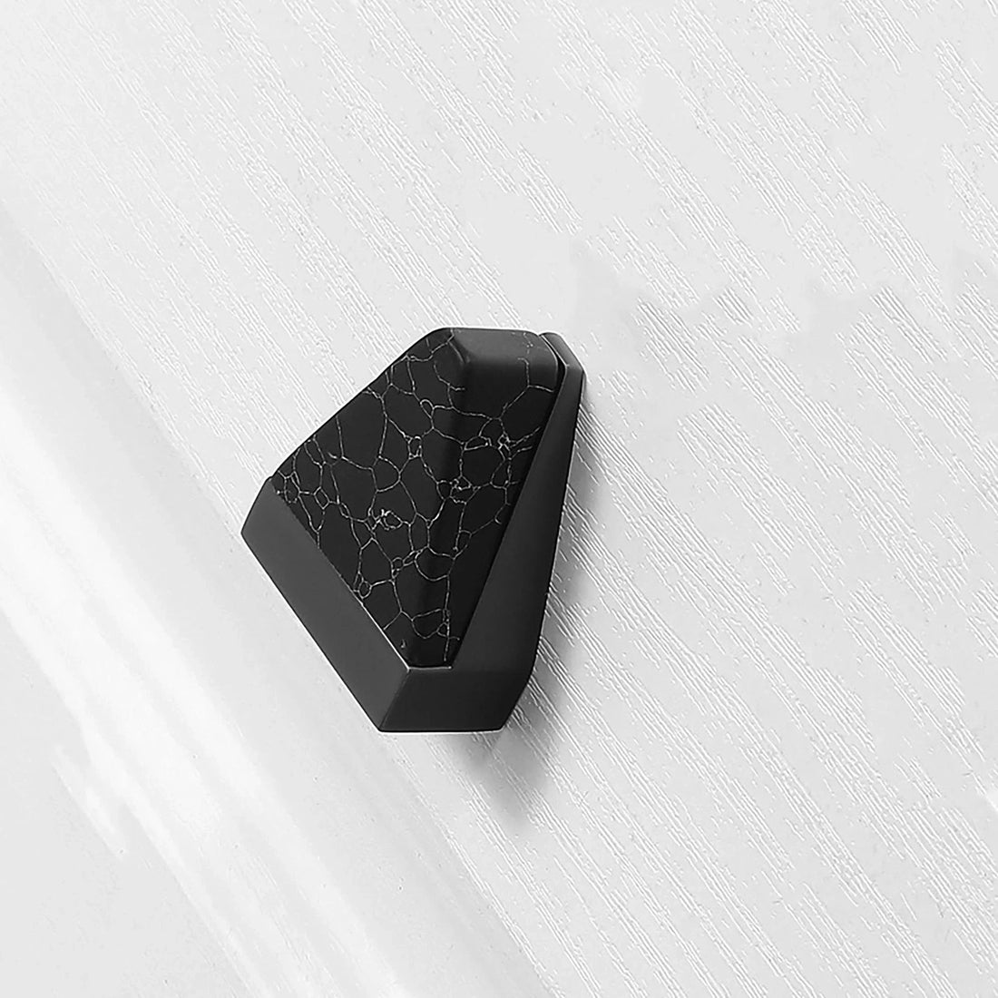 Mantara Gable Knob Z-0001 is a modern zinc alloy and agate knob in black ideal for cabinets and drawers.