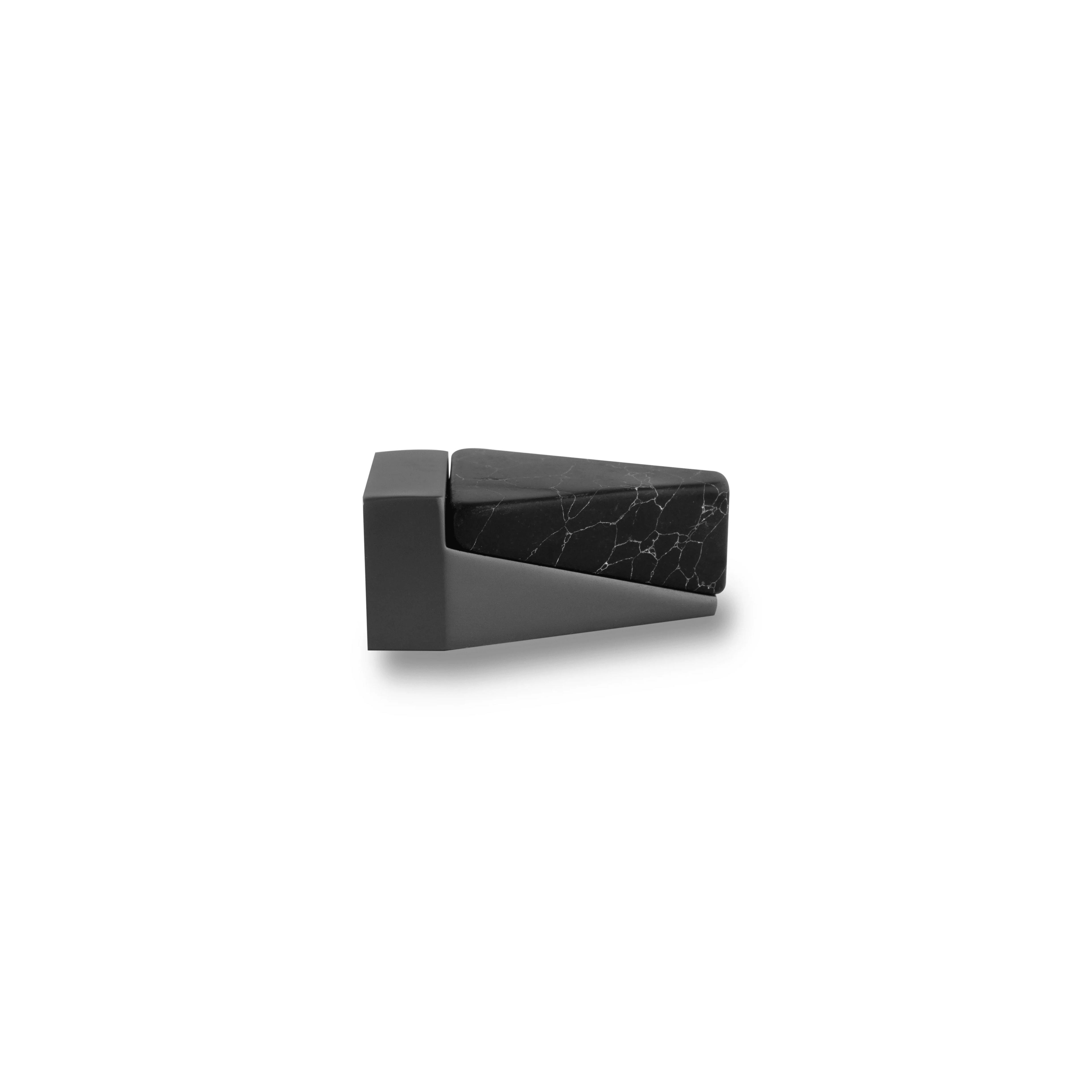 Mantara Gable Knob Z-0001 is a modern zinc alloy and agate knob in black ideal for cabinets and drawers.