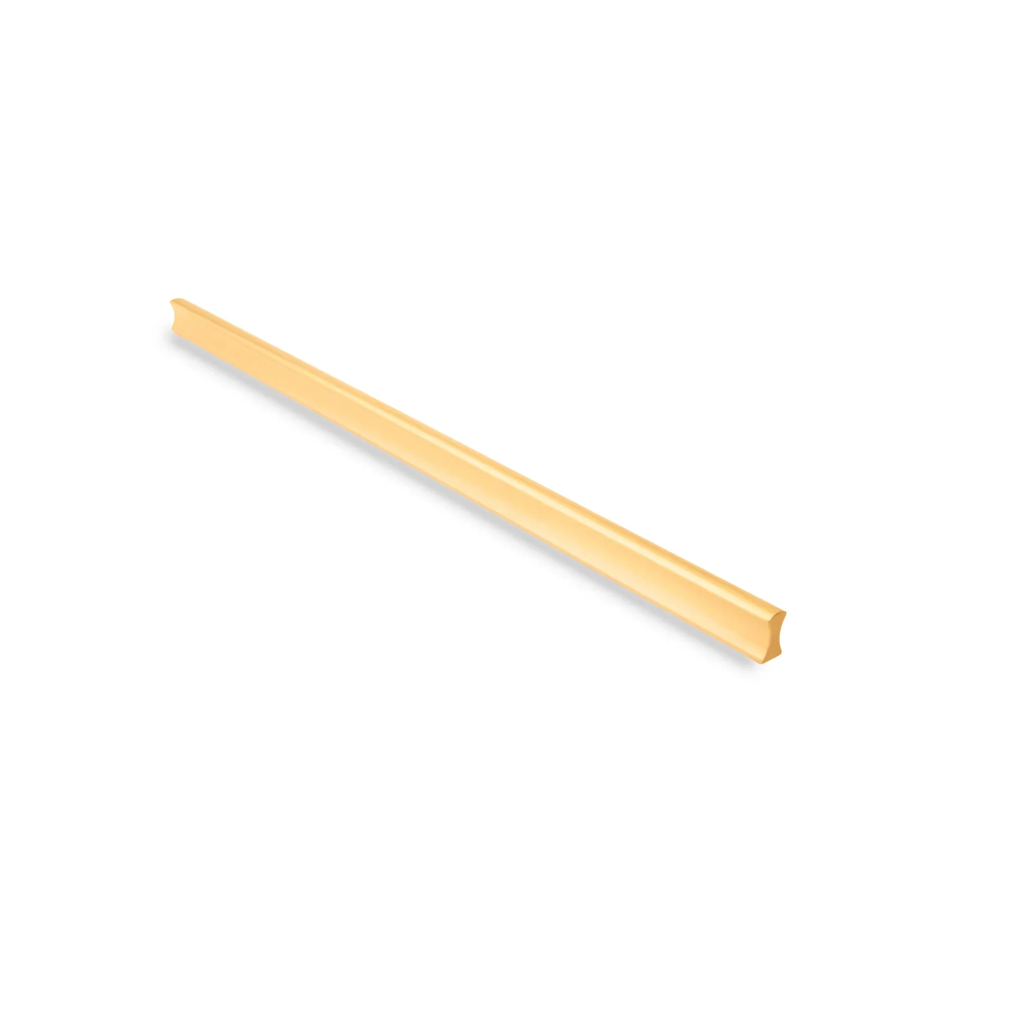 B‑0078 Galactic handle in brushed brass, available in sizes from 32 mm to 400 mm, sleek modern pull for wardrobes, doors, drawers and kitchen cabinets by Mantara.