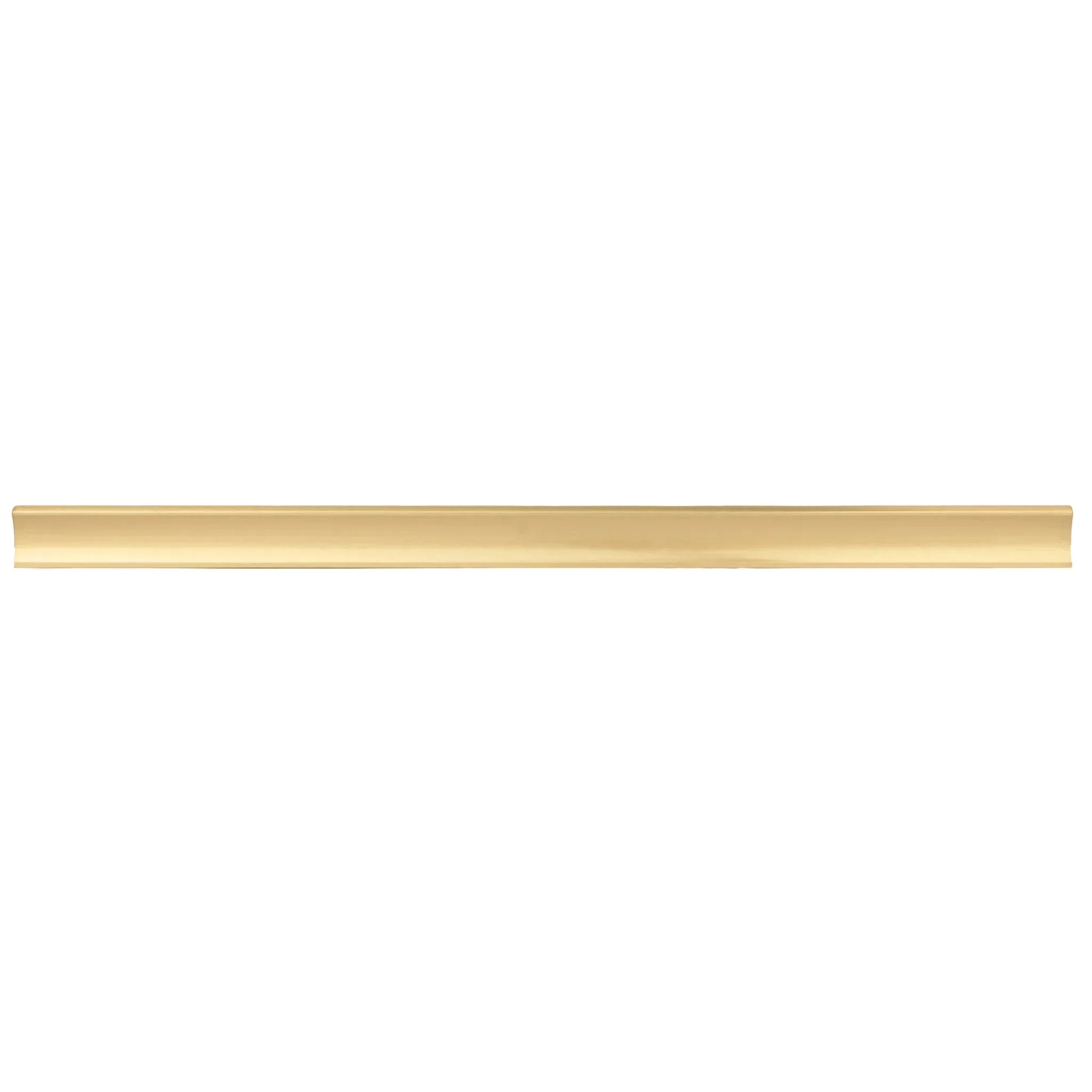 B‑0078 Galactic handle in brushed brass, available in sizes from 32 mm to 400 mm, sleek modern pull for wardrobes, doors, drawers and kitchen cabinets by Mantara.