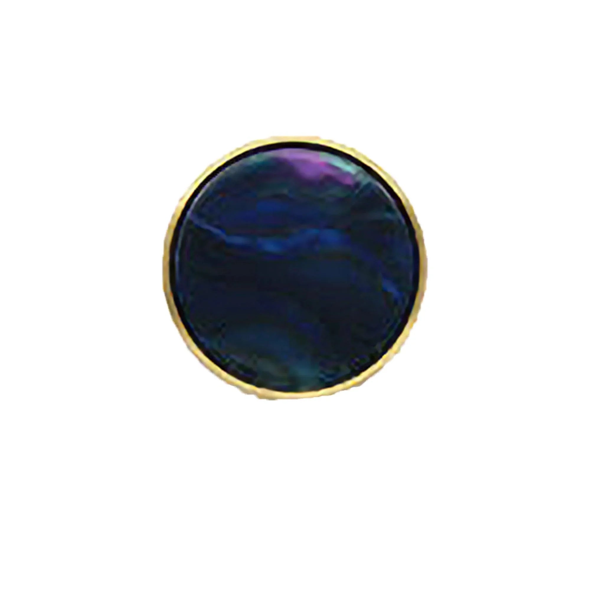 Decorative drawer knob, acrylic+brass, shell-blue & brass, Mantara, Galaxy Knob, A-0005 - round knob, knob collection, hardware shop near me.