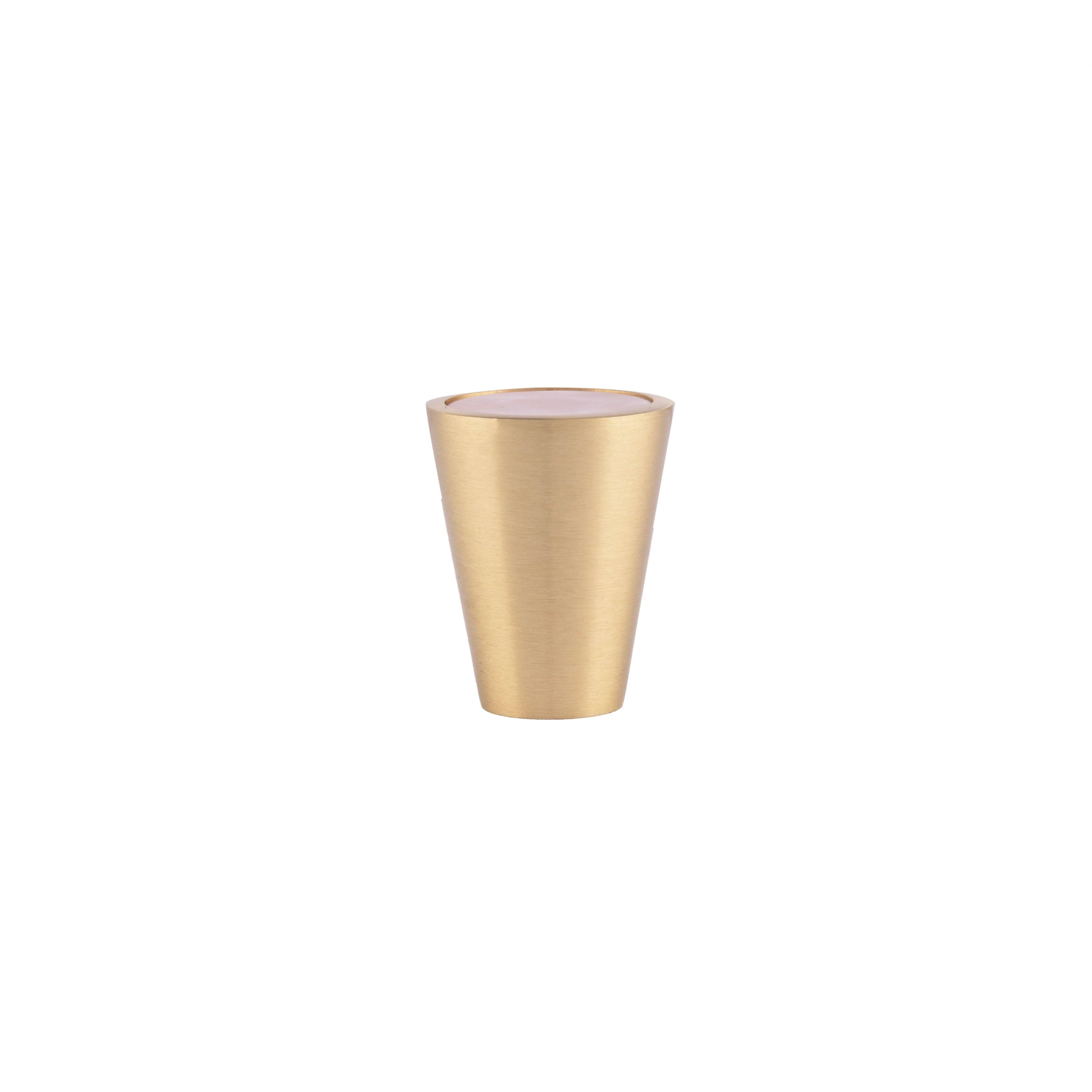 Brass & acrylic cone knob in orange, black and pink, Mantara A-0004 cabinet hardware, cabinet knobs and cabinet pulls.