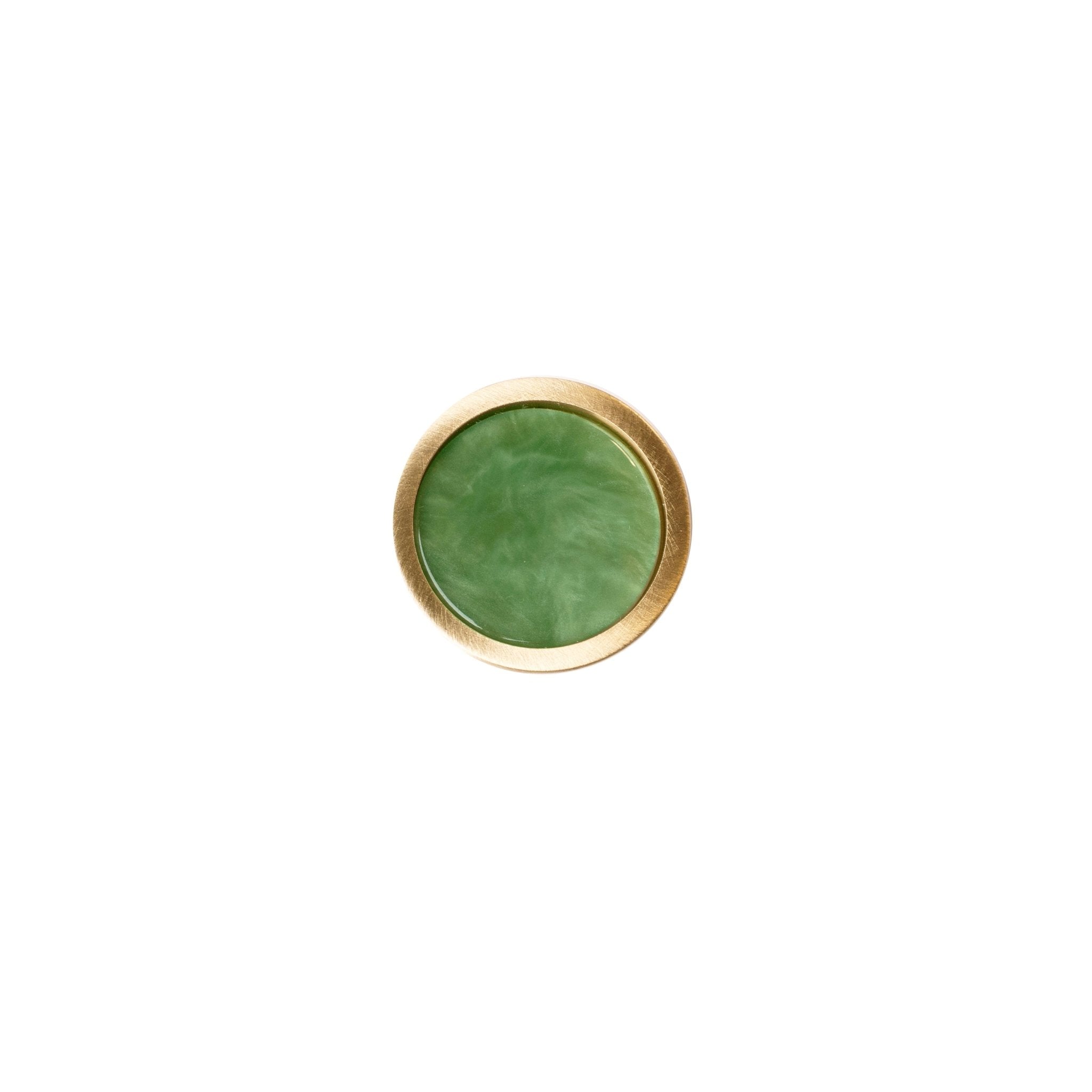 Gemstone Knob Knob 25mm / Green / Marble - M A N T A R A