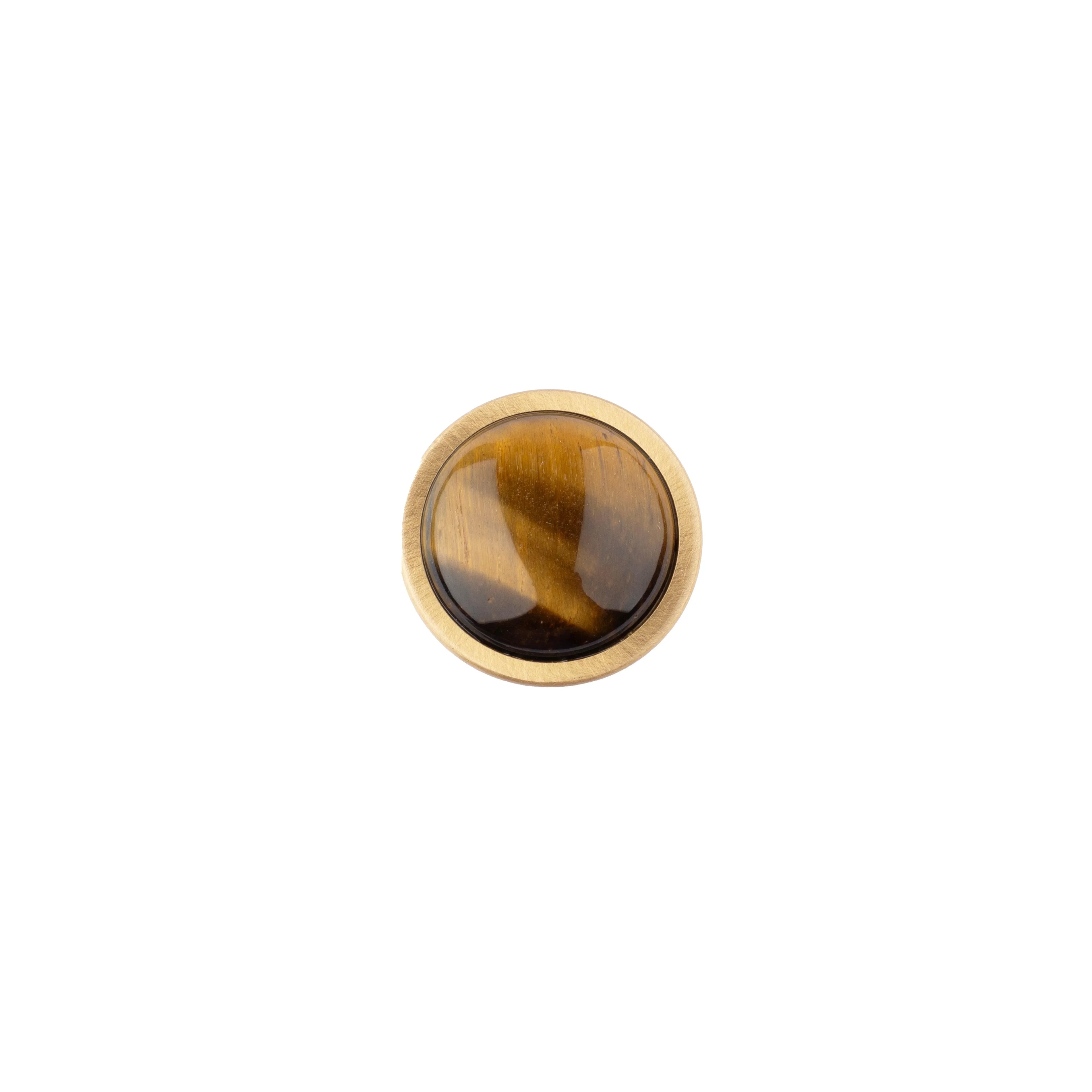 Mantara Gemstone Knob SKU M-0006 is a modern brass and marble knob with polished finish for cabinets and drawers.