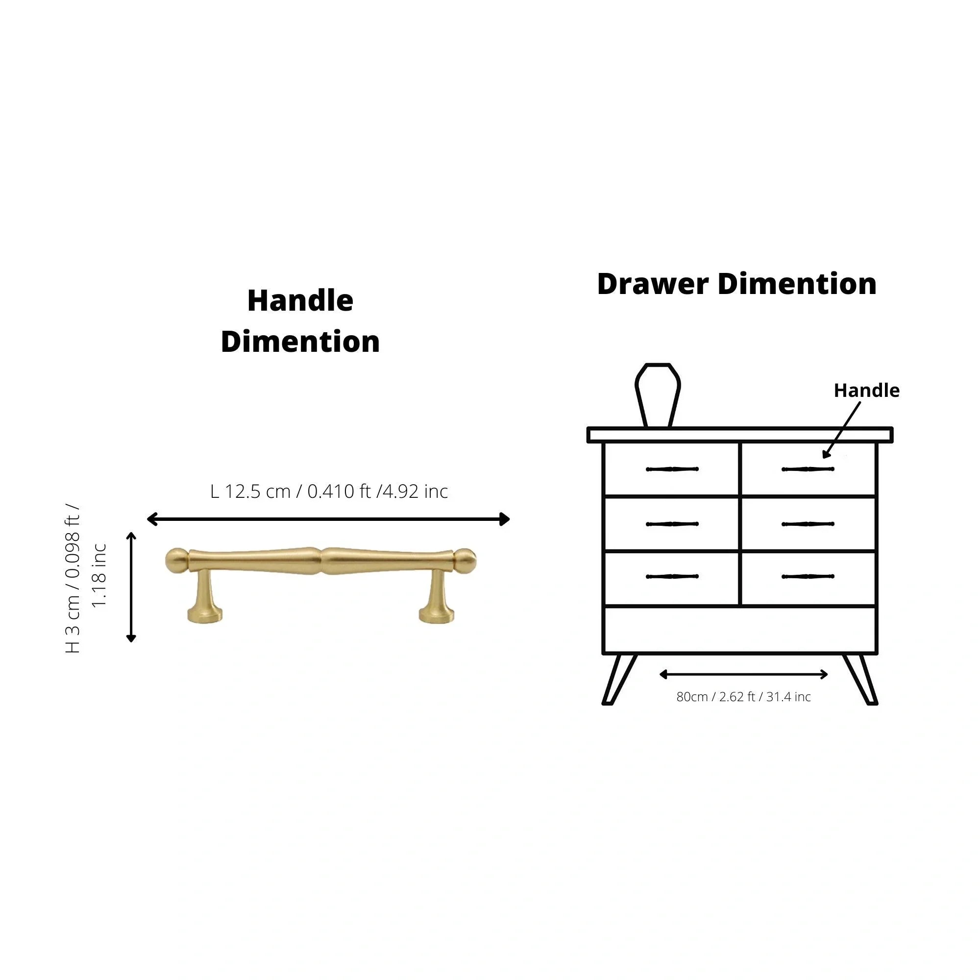Mantara Giselle Handle B-0069 is a modern brushed brass handle in gold, ideal for cupboards and kitchens.
