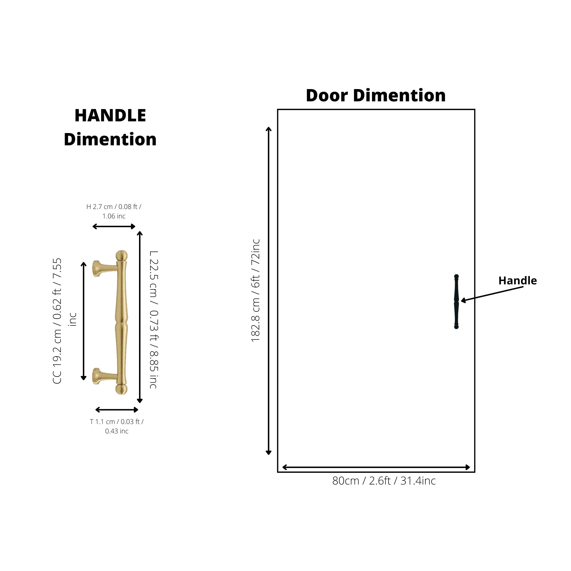 Mantara Giselle Handle B-0069 is a modern brushed brass handle in bronze, ideal for cupboards and kitchens.