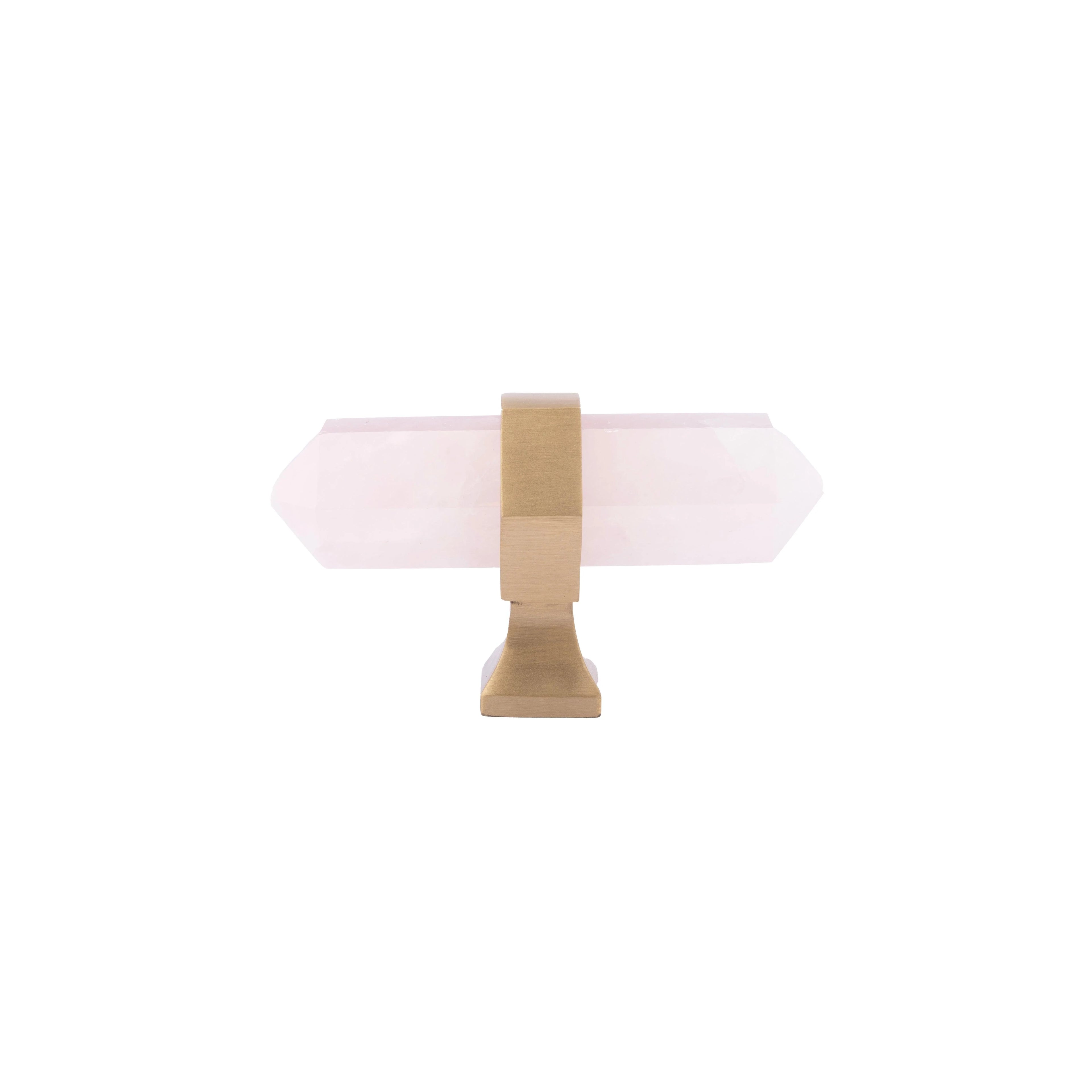 The Mantara C-0012 is a modern crystal knob in pink, ideal for kitchens, furniture, drawers, and cabinets.